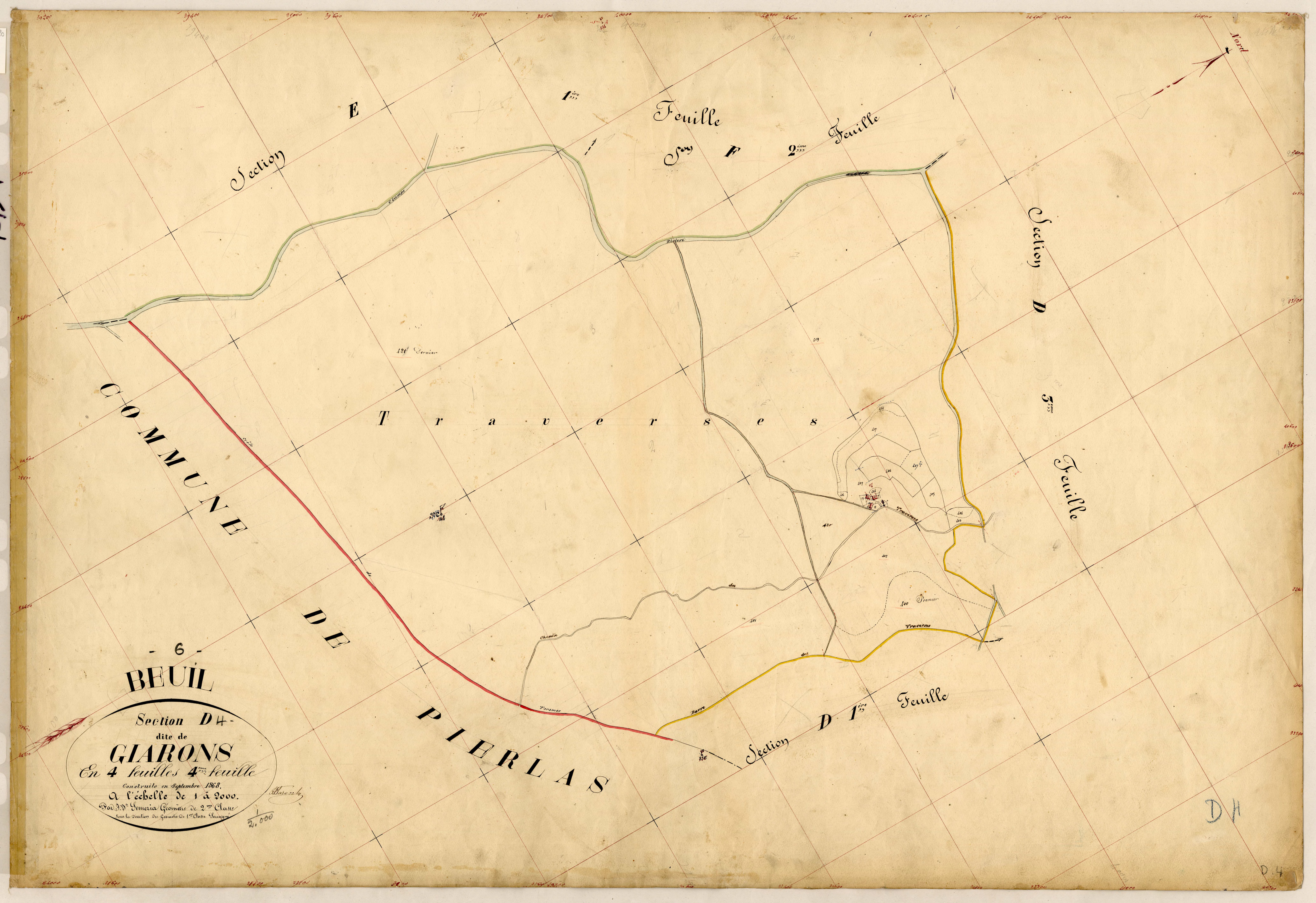 Giarons. - Plan de section, D4
