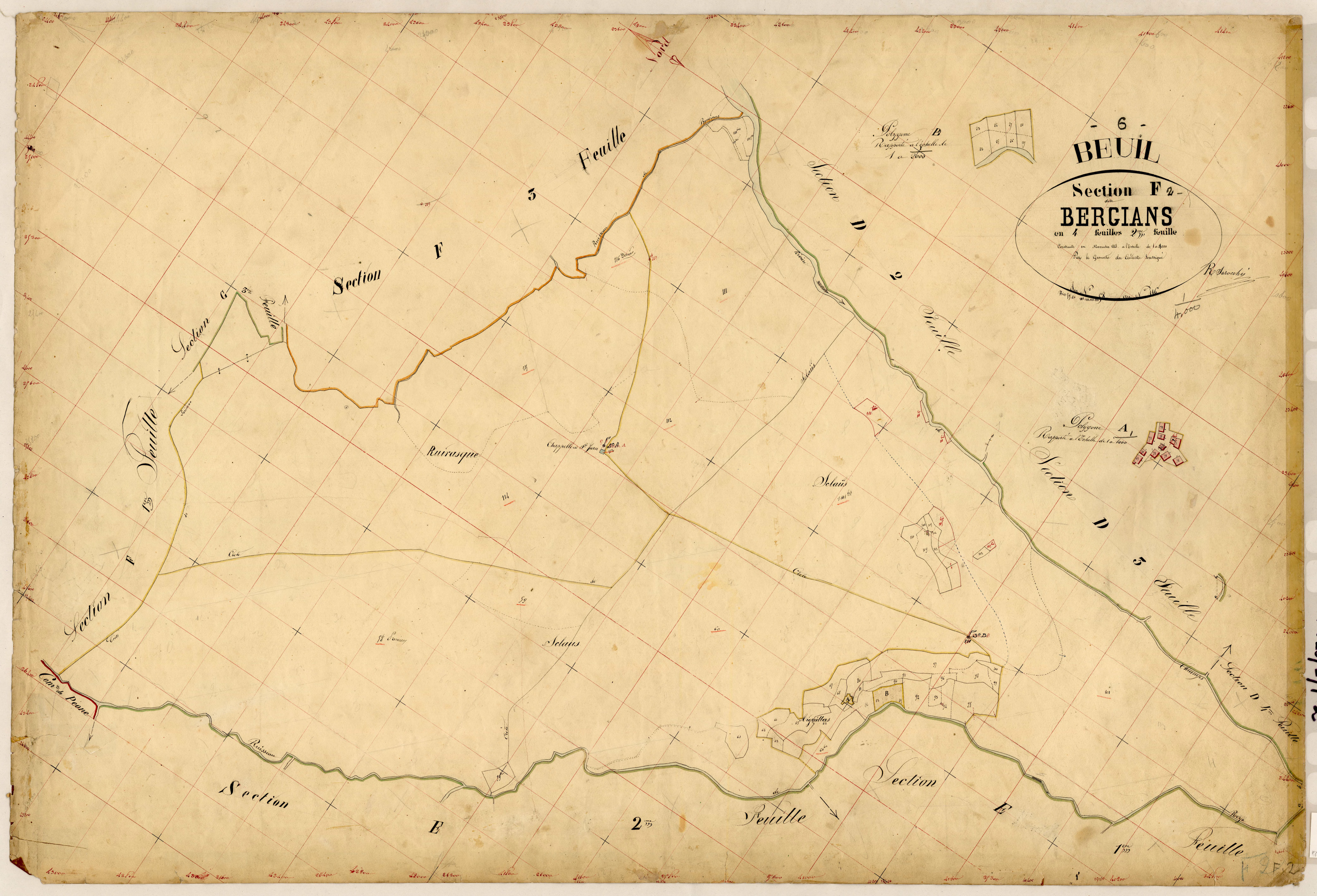 Bergians. - Plan de section, F2