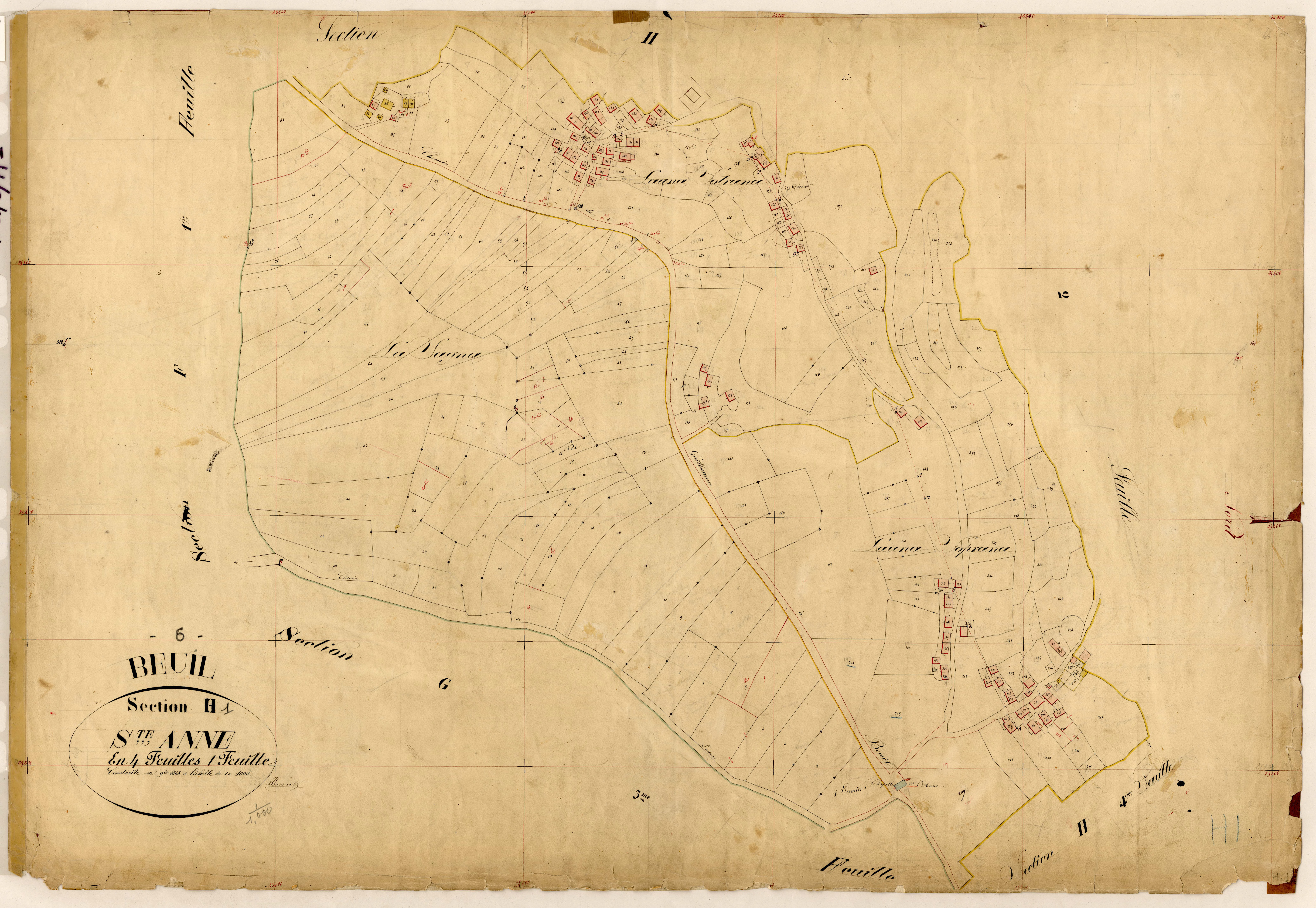 Sainte Anne. - Plan de section, H1