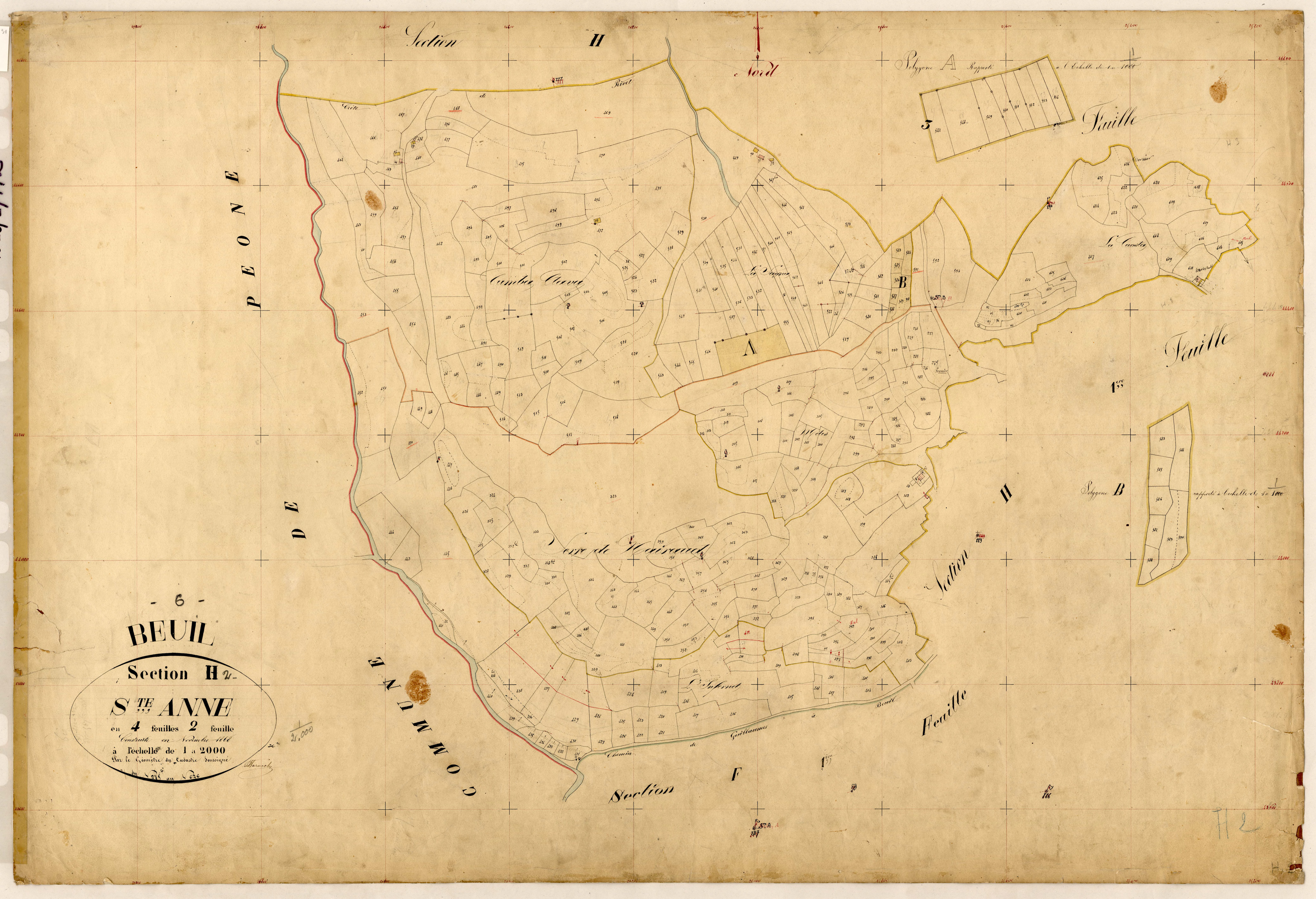 Sainte Anne. - Plan de section, H2