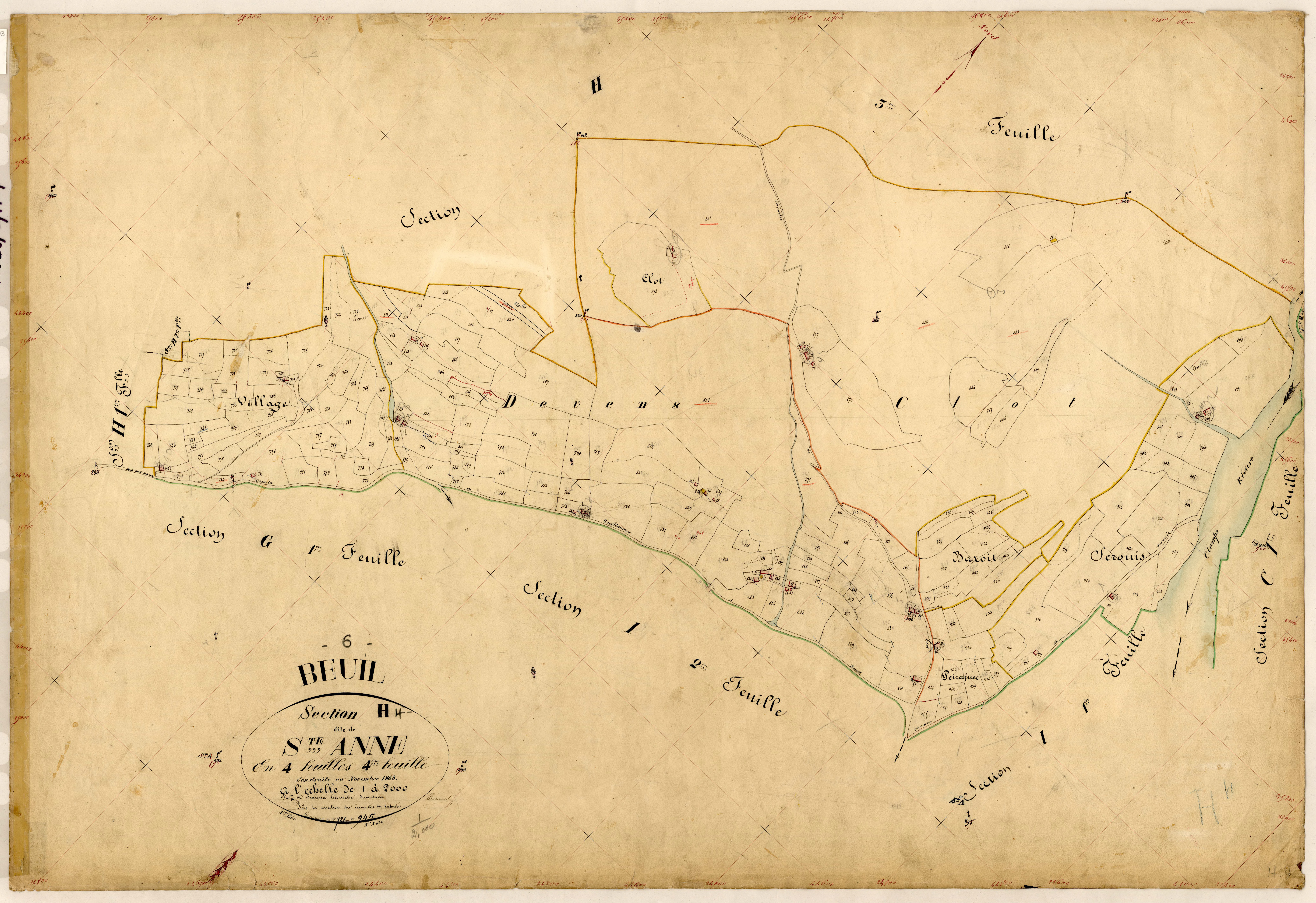 Sainte Anne. - Plan de section, H4