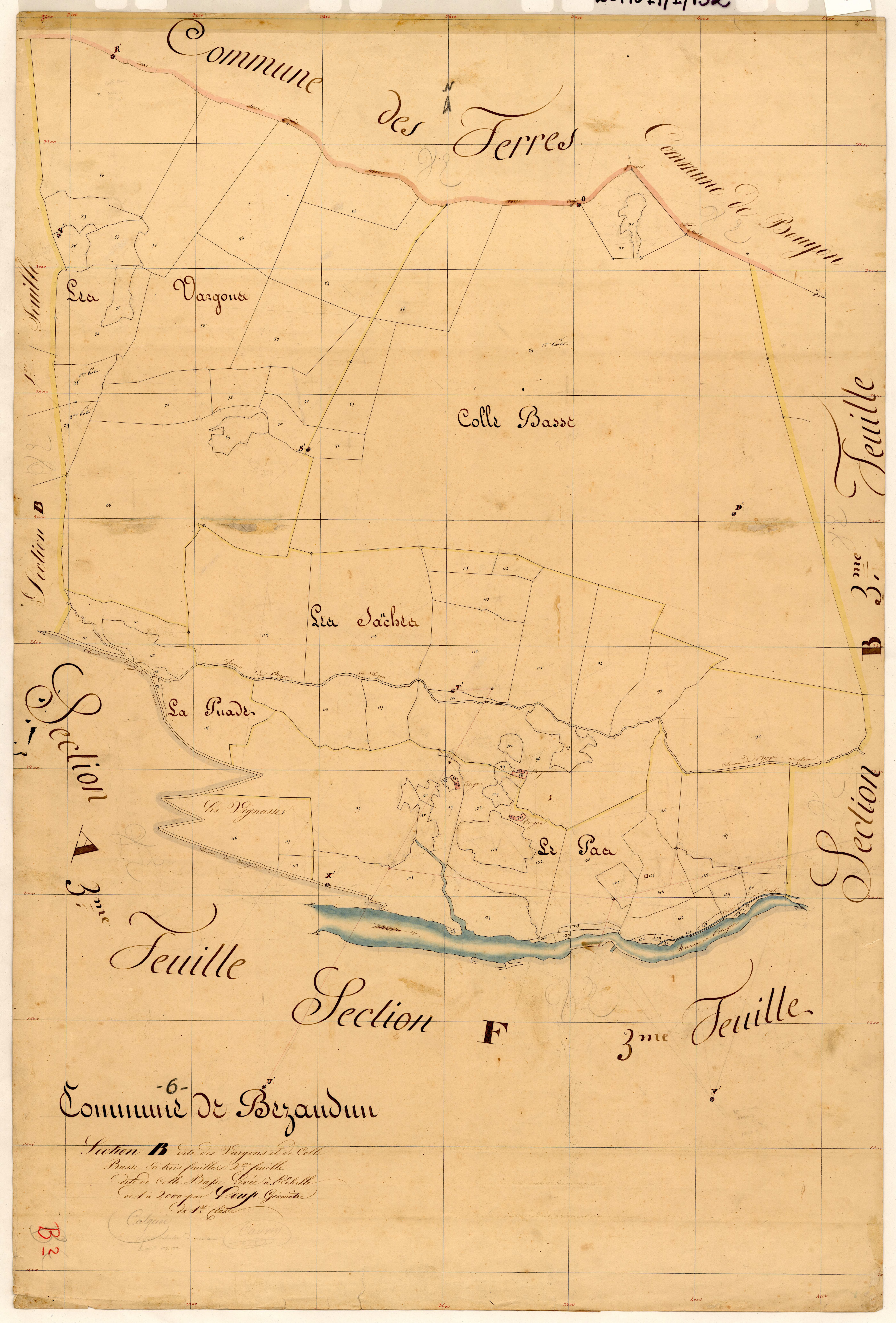 Les Vargons et Colle Basse, Colle Basse. - Plan de section, B2
