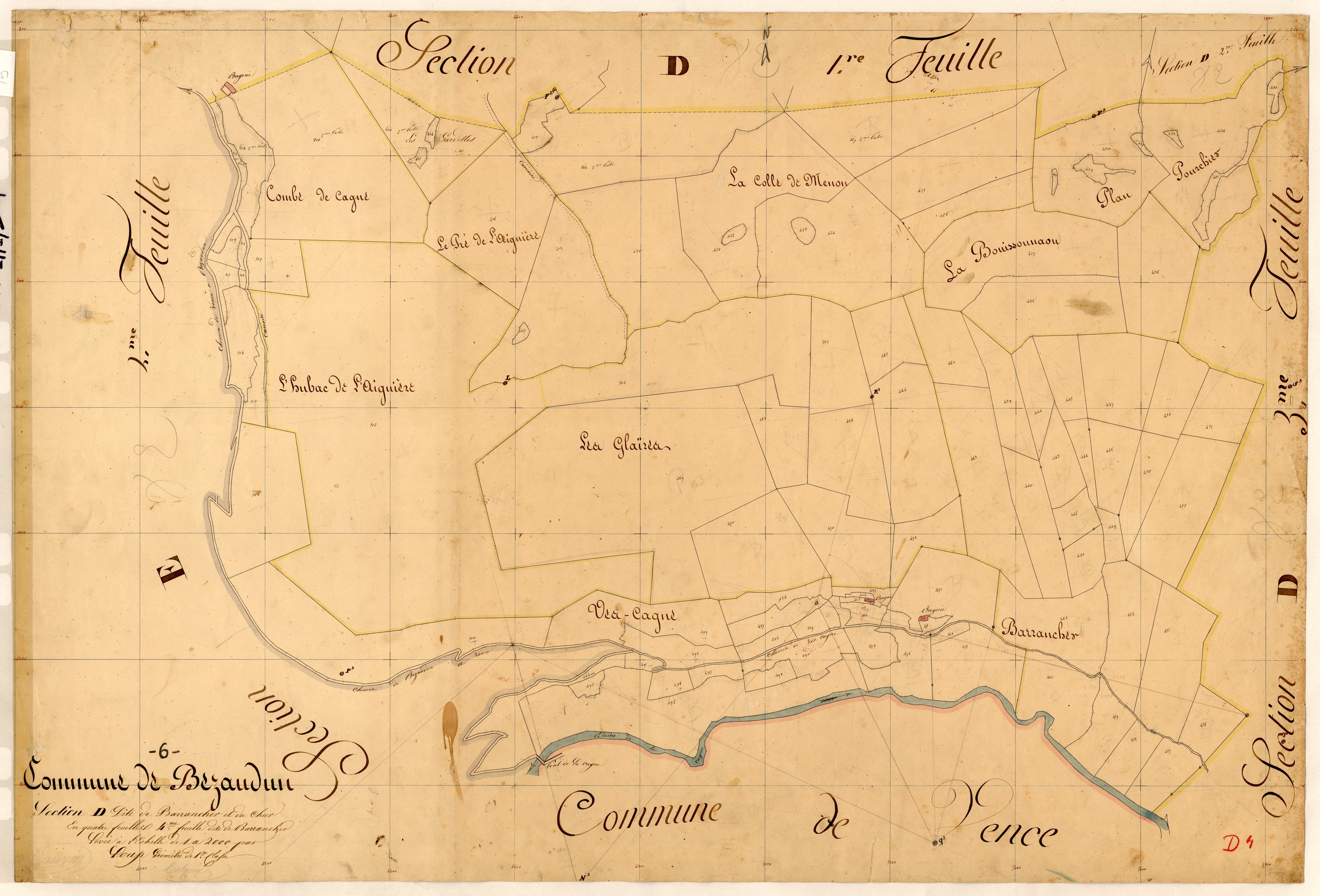 Barrancher et le Chier, Barrancher. - Plan de section, D4