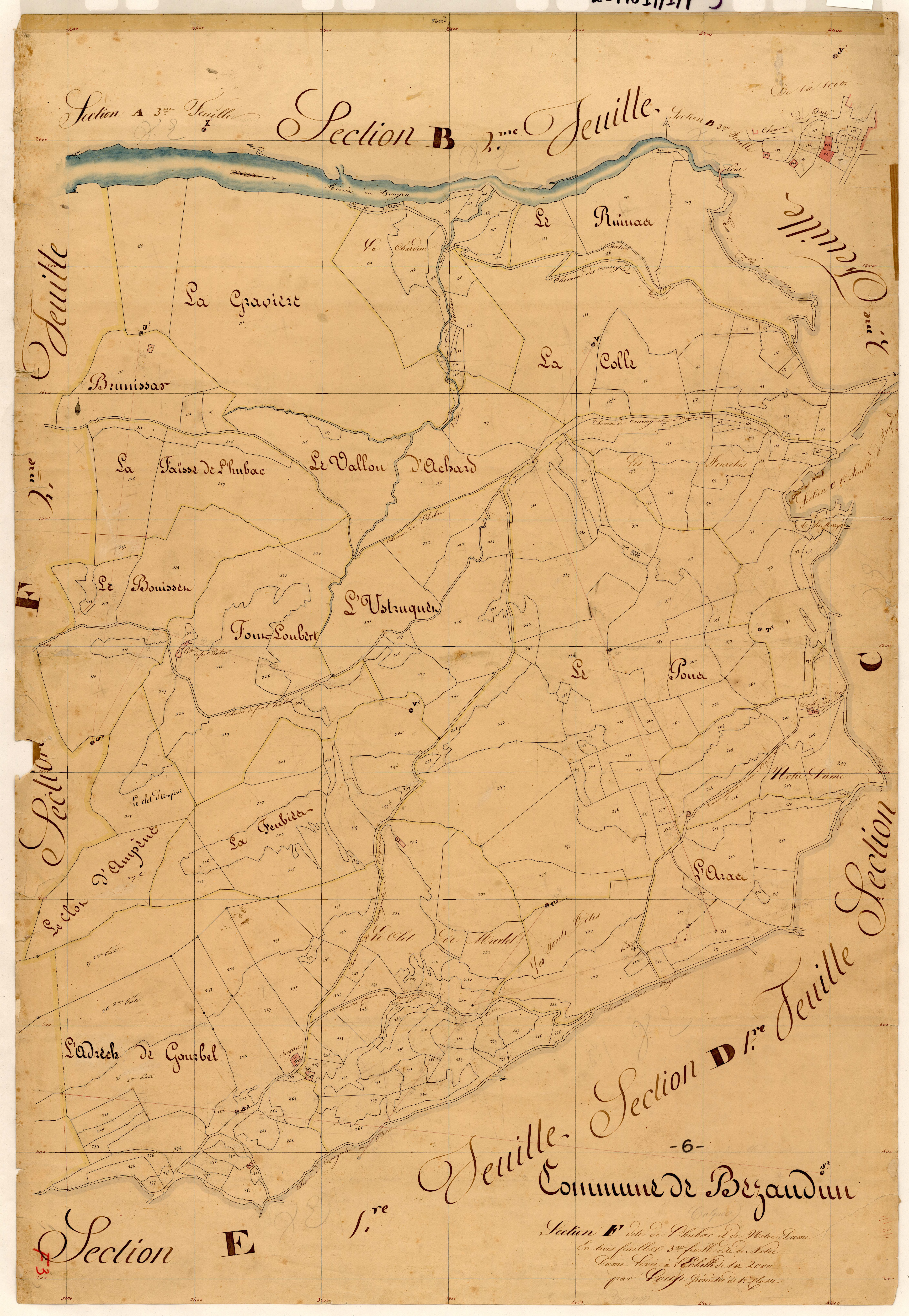 L'Hubac et Notre Dame, Notre Dame. - Plan de section, F3