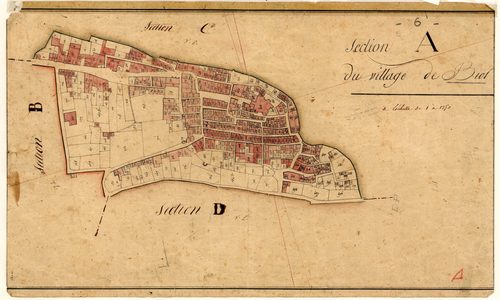 Le Village de Biot. - Plan de section, A
