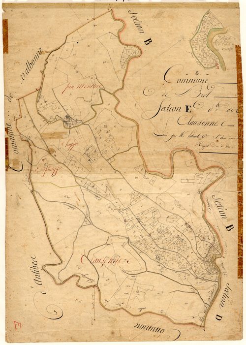 Les Clausonnes. - Plan de section, E