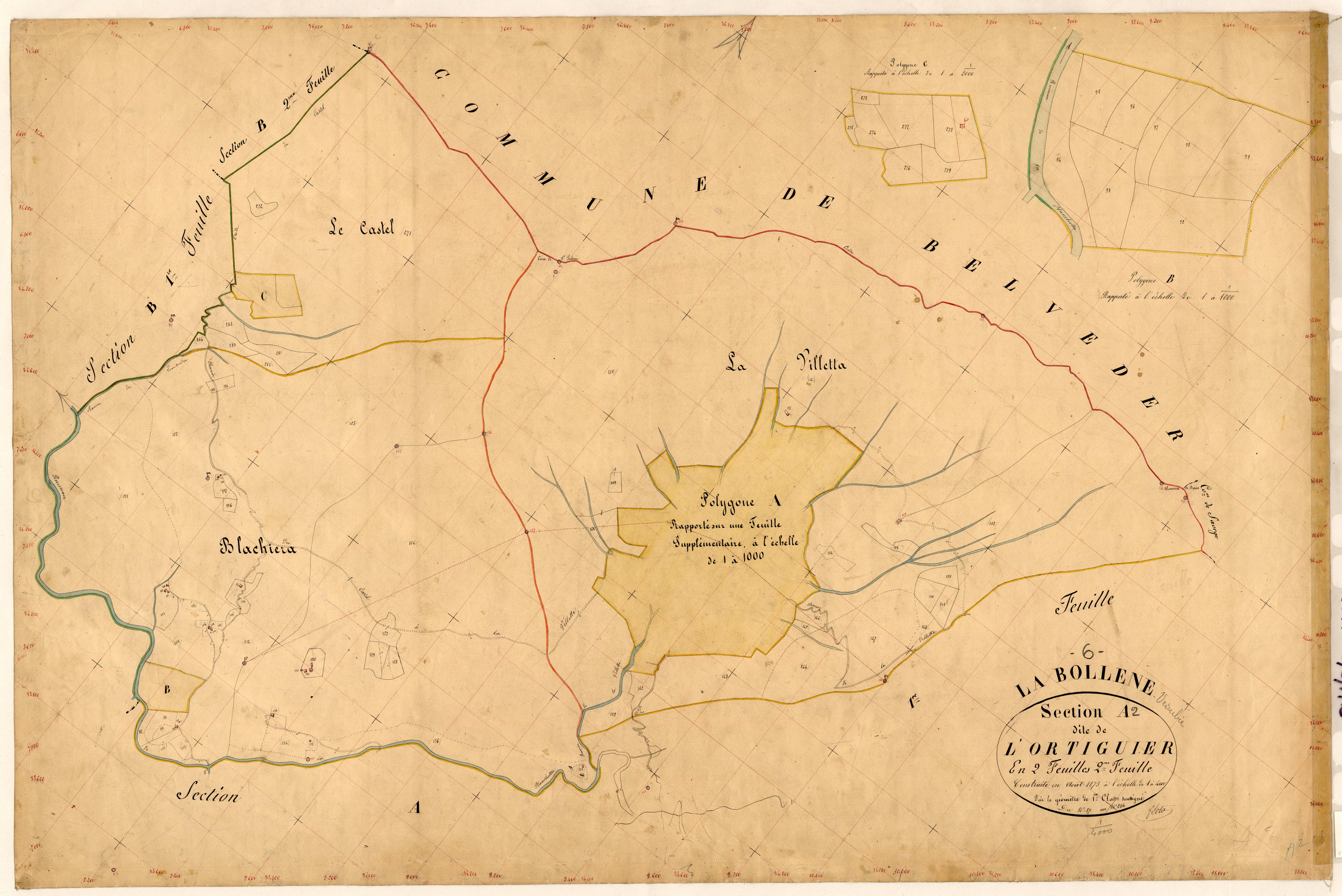 L'Ortiguier. - Plan de section, A2