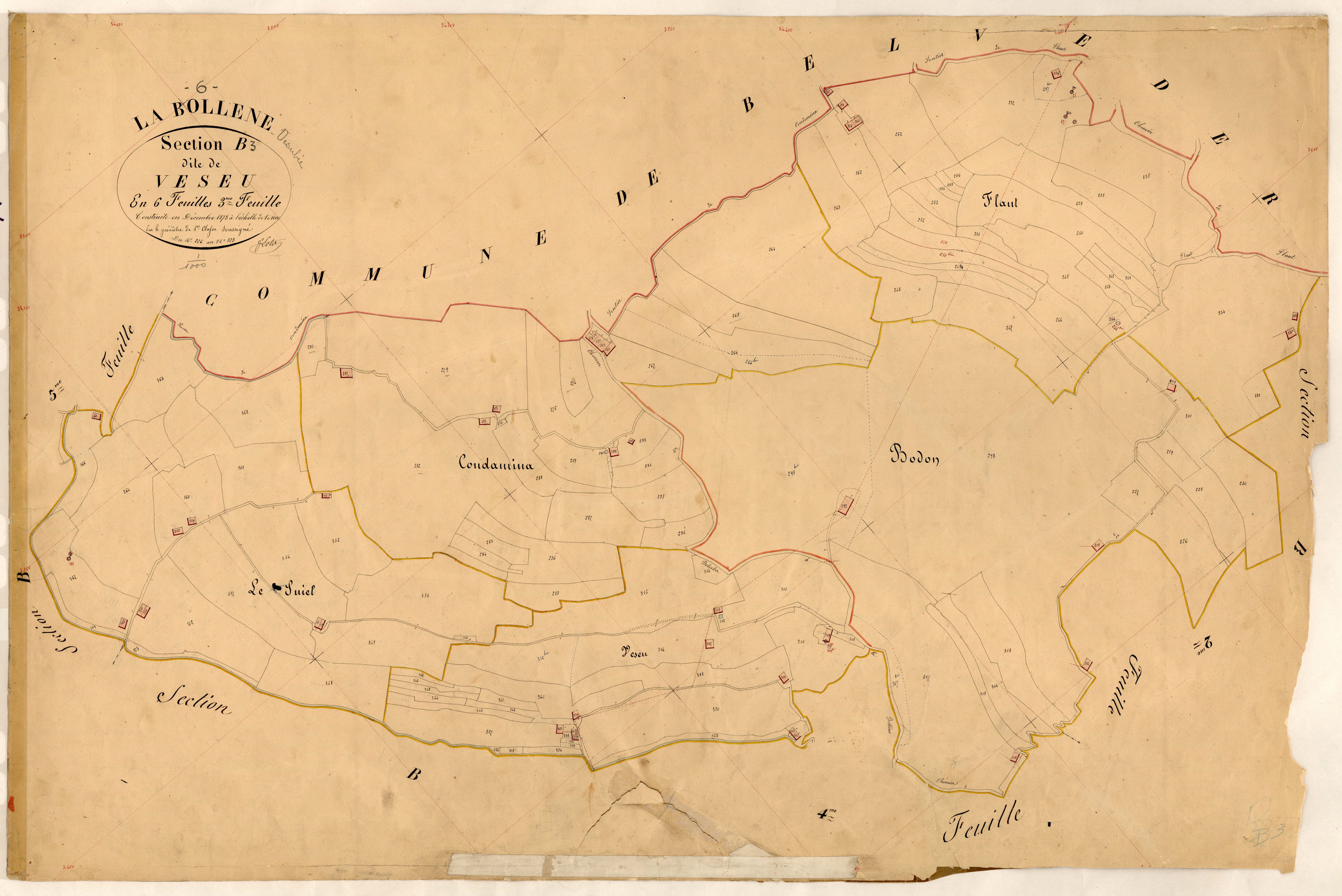 Veseu. - Plan de section, B3