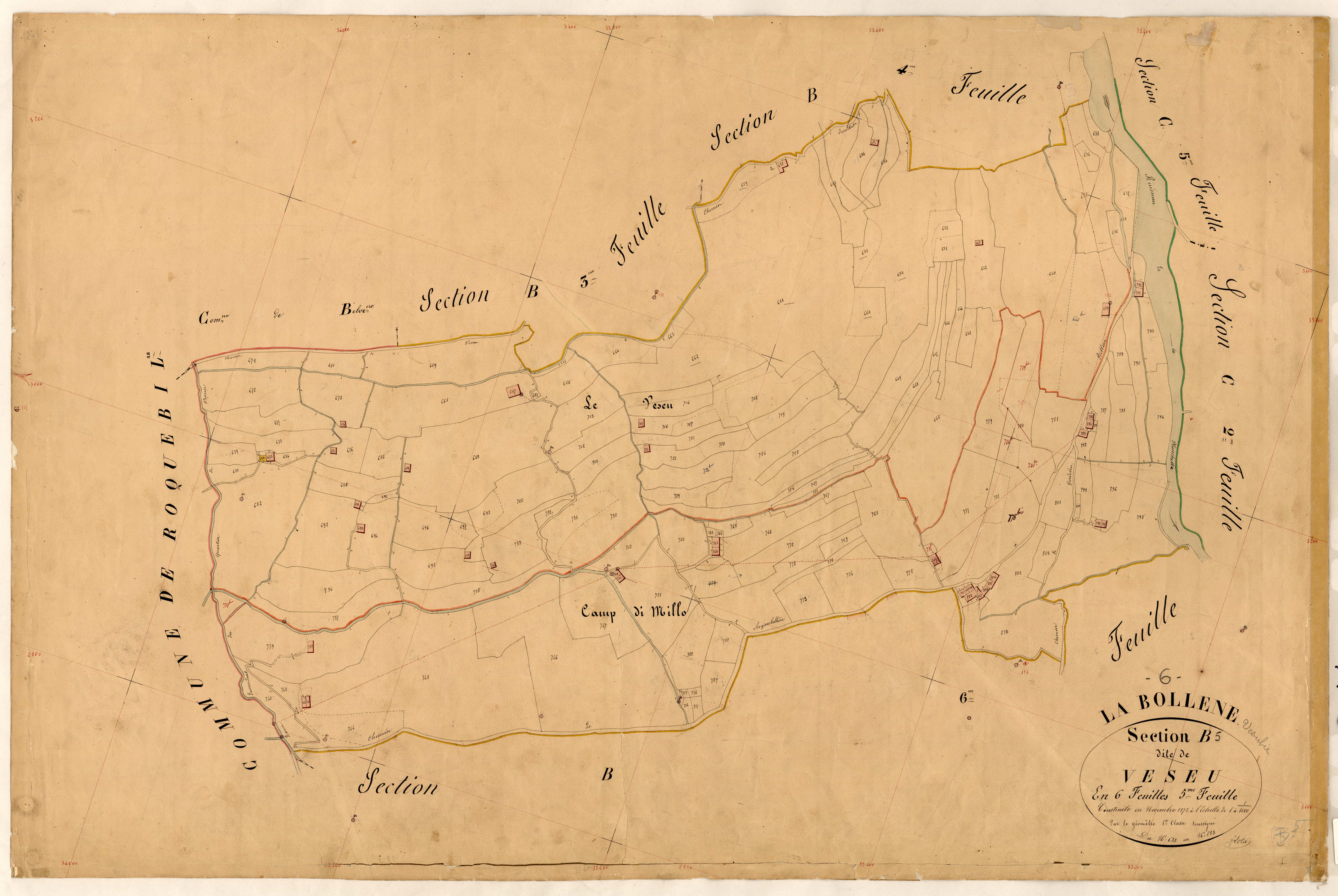 Veseu. - Plan de section, B5