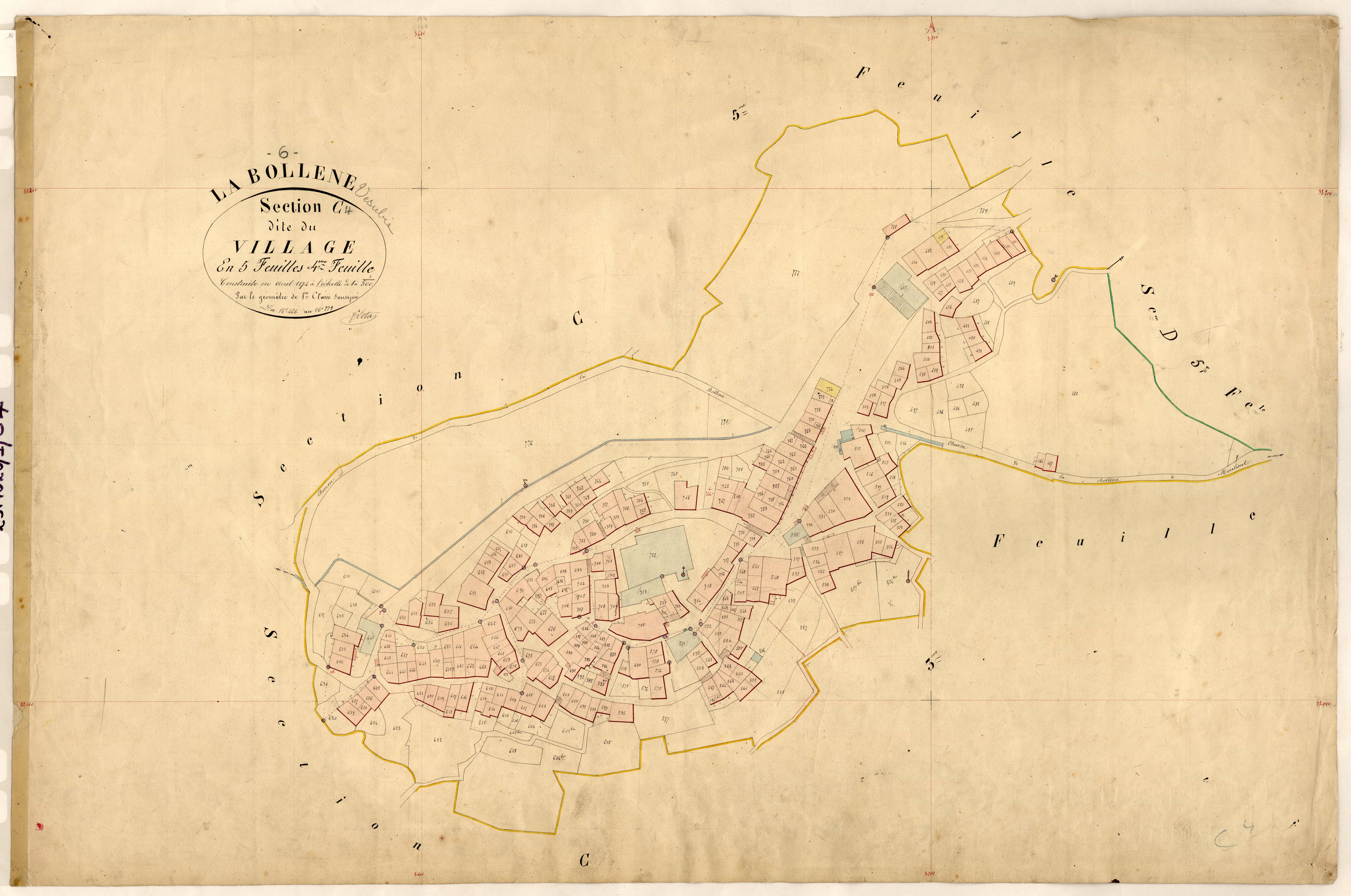 Le Village. - Plan de section, C4