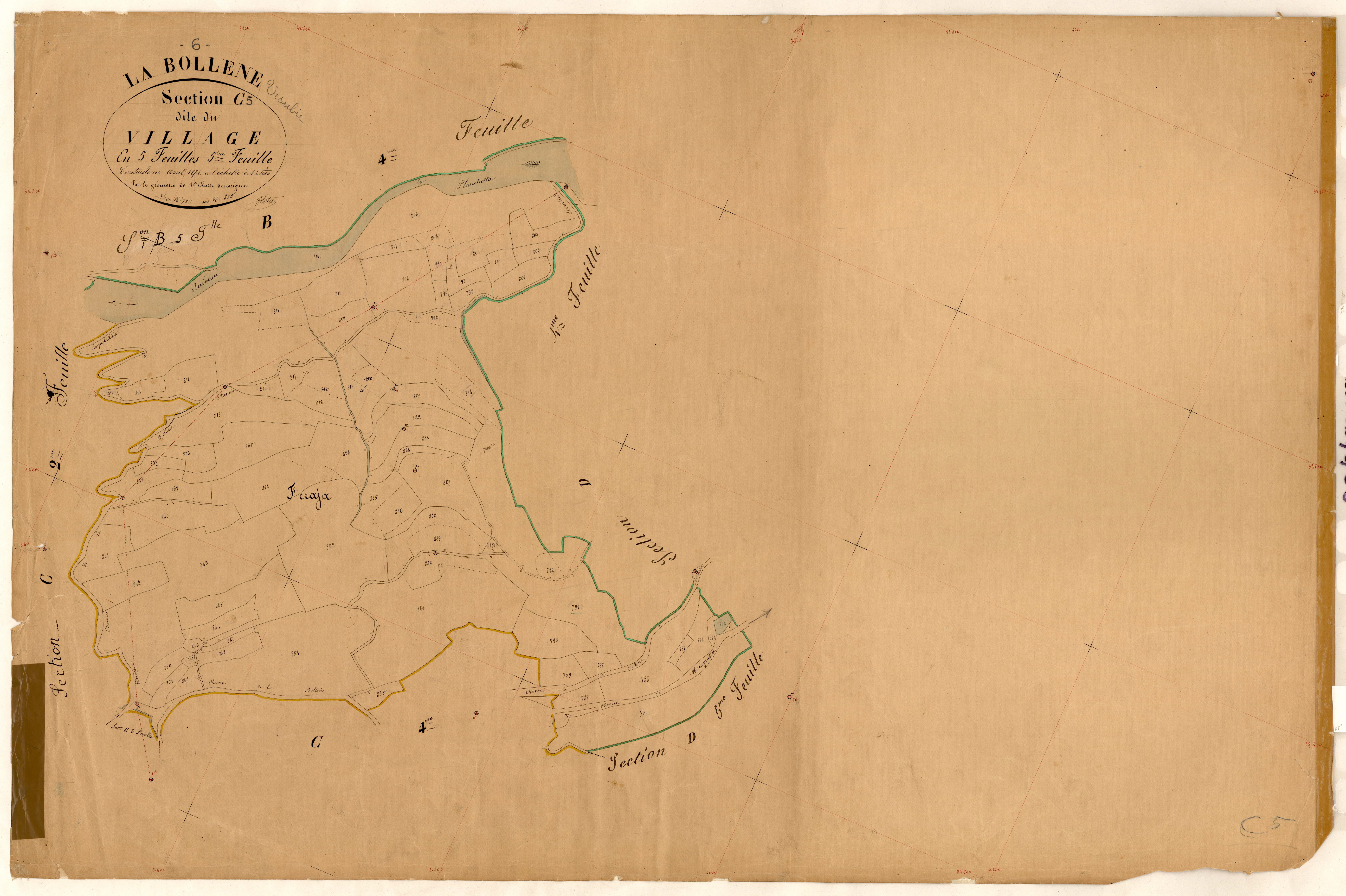 Le Village. - Plan de section, C5