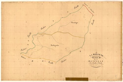 Mantigas. - Plan de section, D1