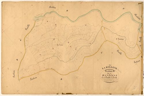 Mantigas. - Plan de section, D3