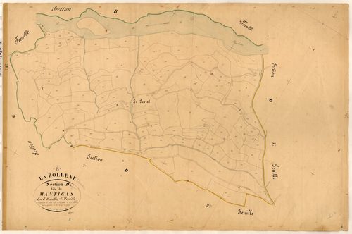 Mantigas. - Plan de section, D4