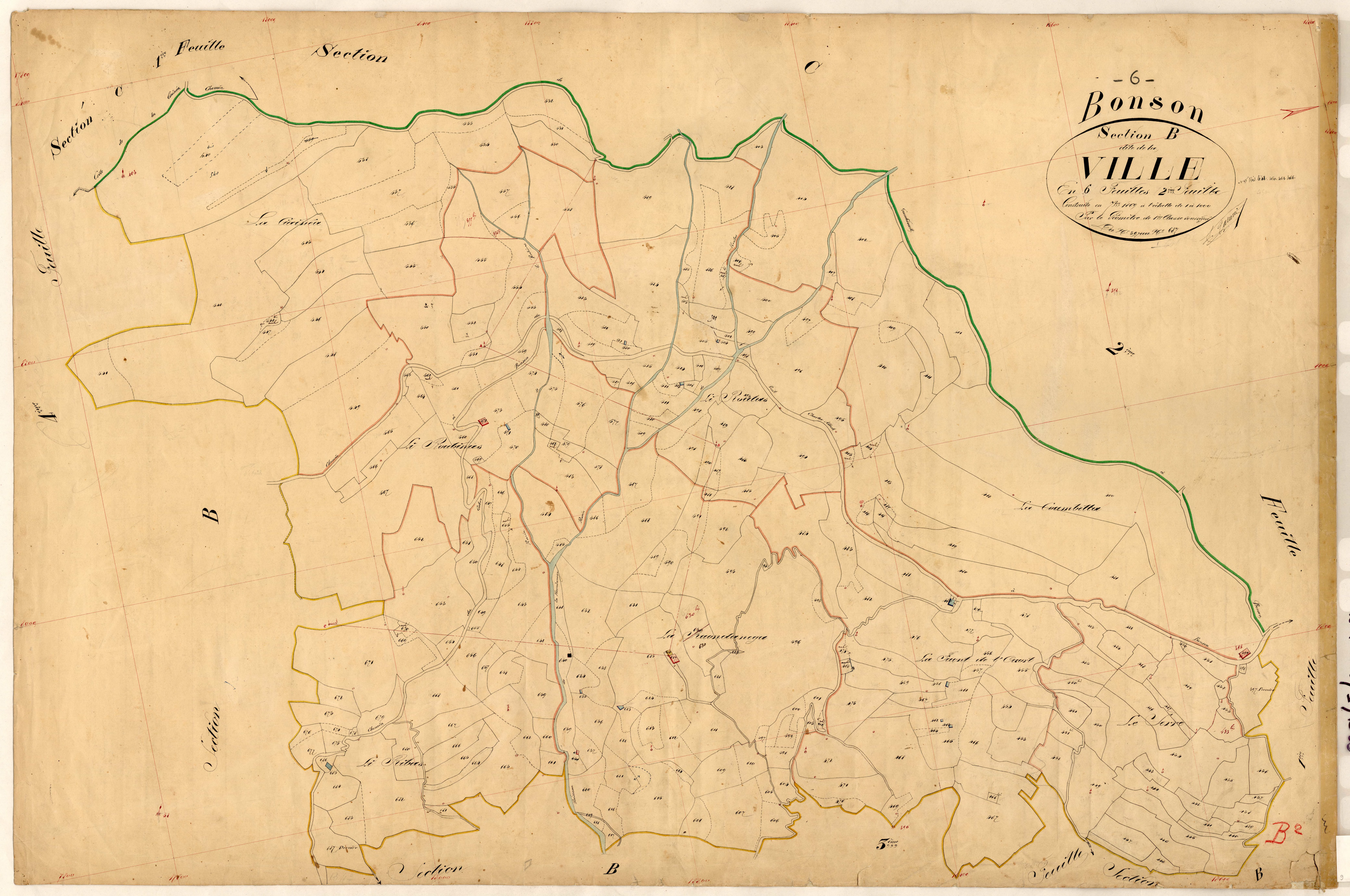 La Ville. - Plan de section, B2