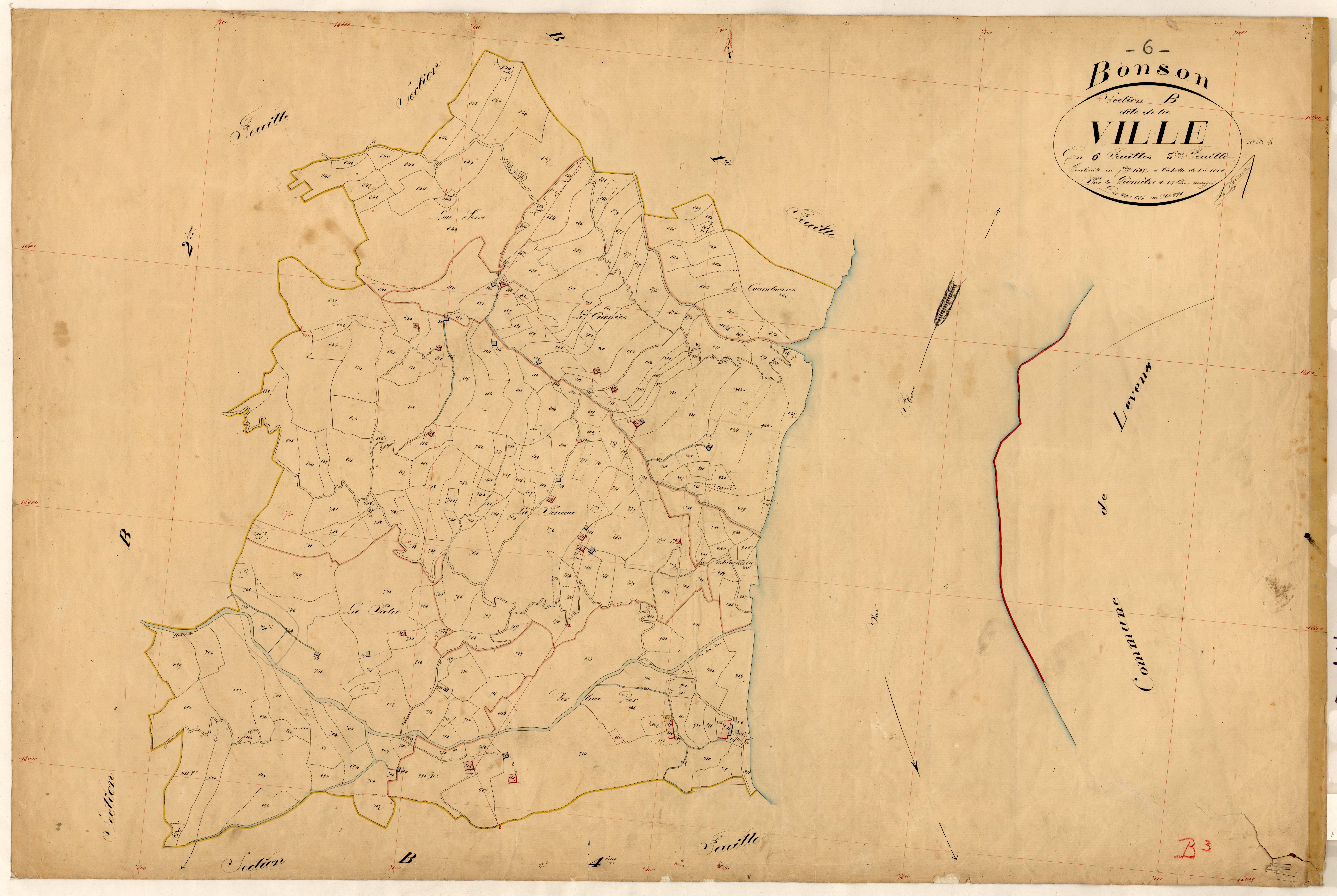 La Ville. - Plan de section, B3