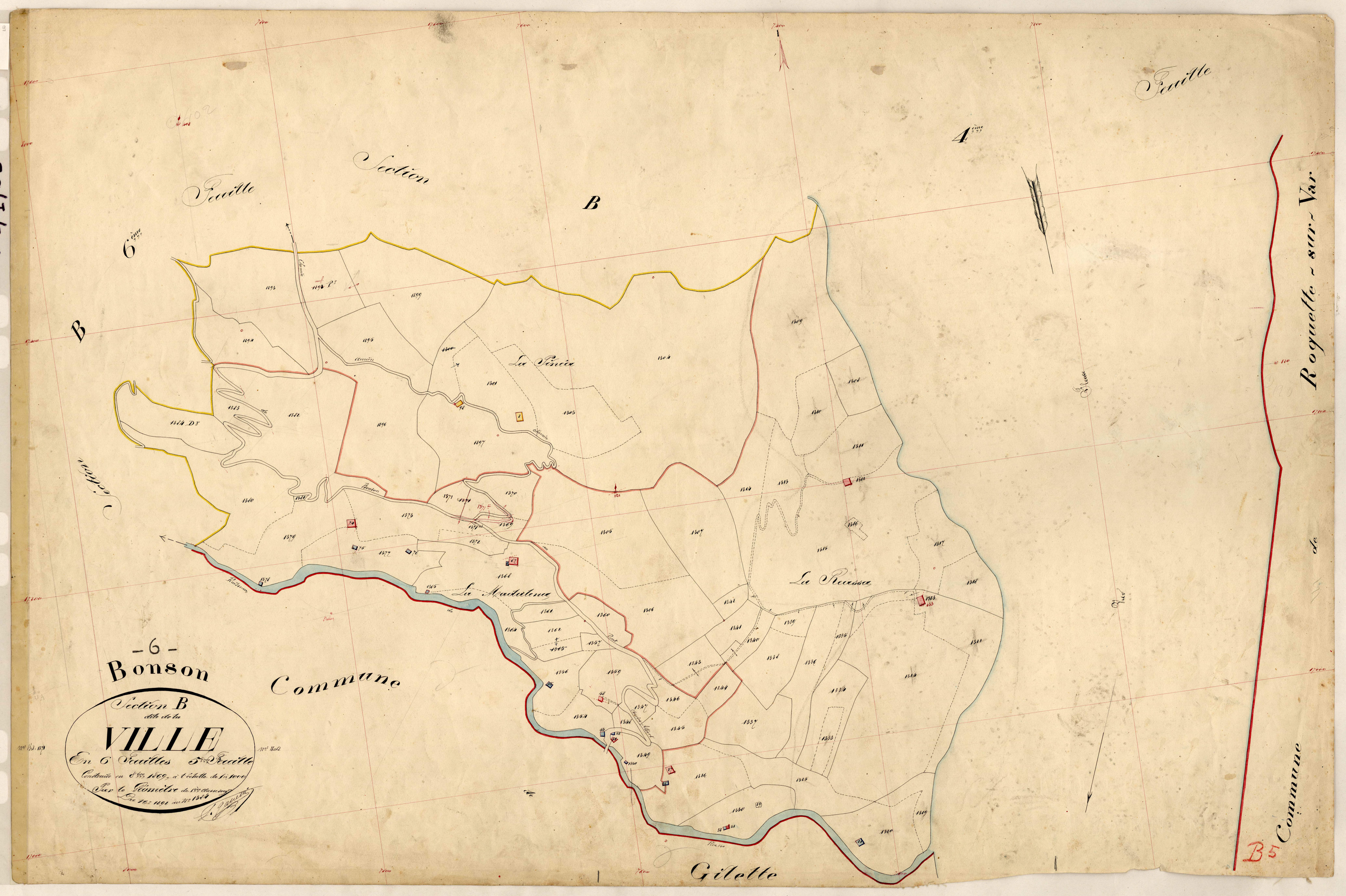 La Ville. - Plan de section, B5