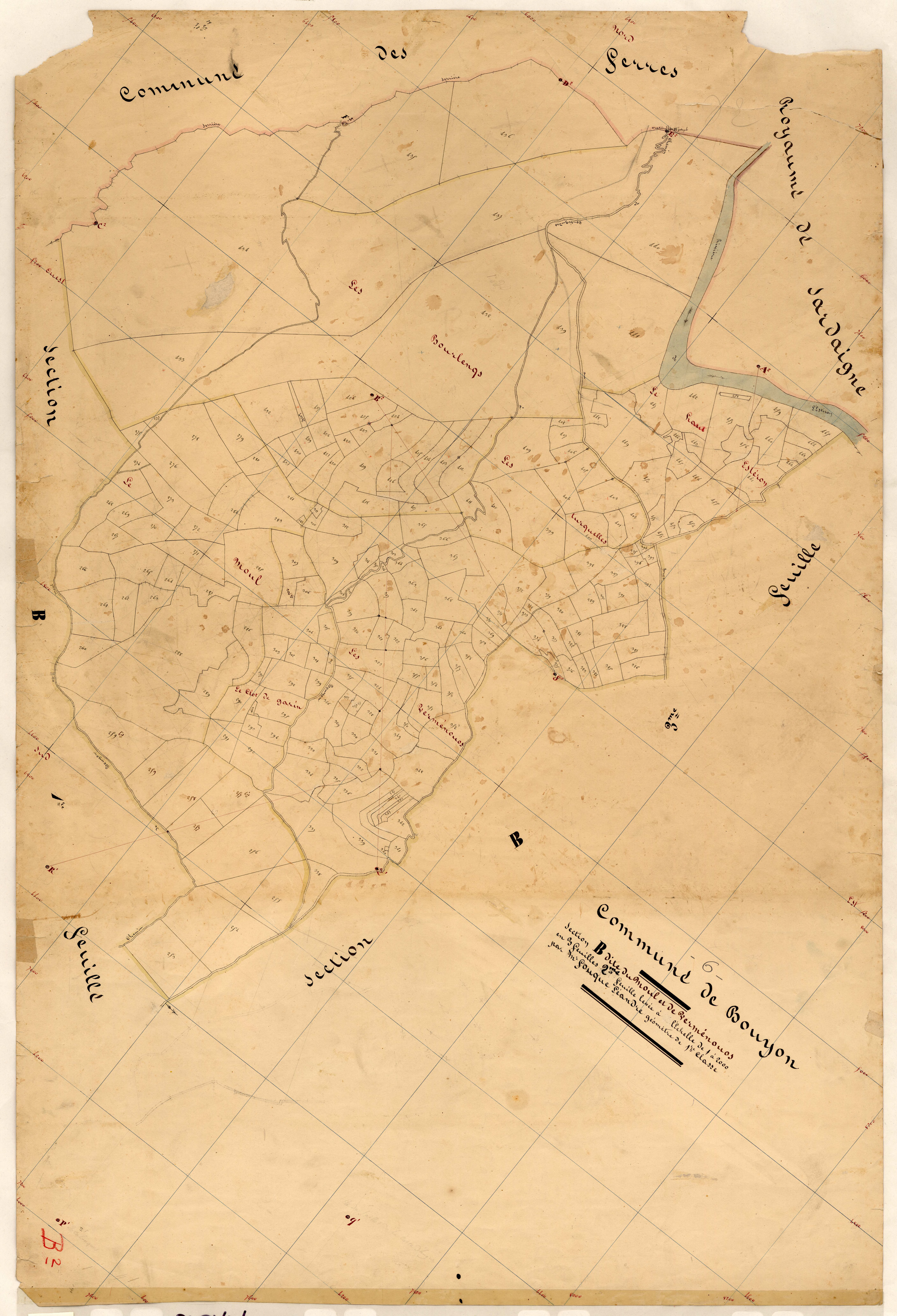 Le Moul et Vermenouos. - Plan de section, B2