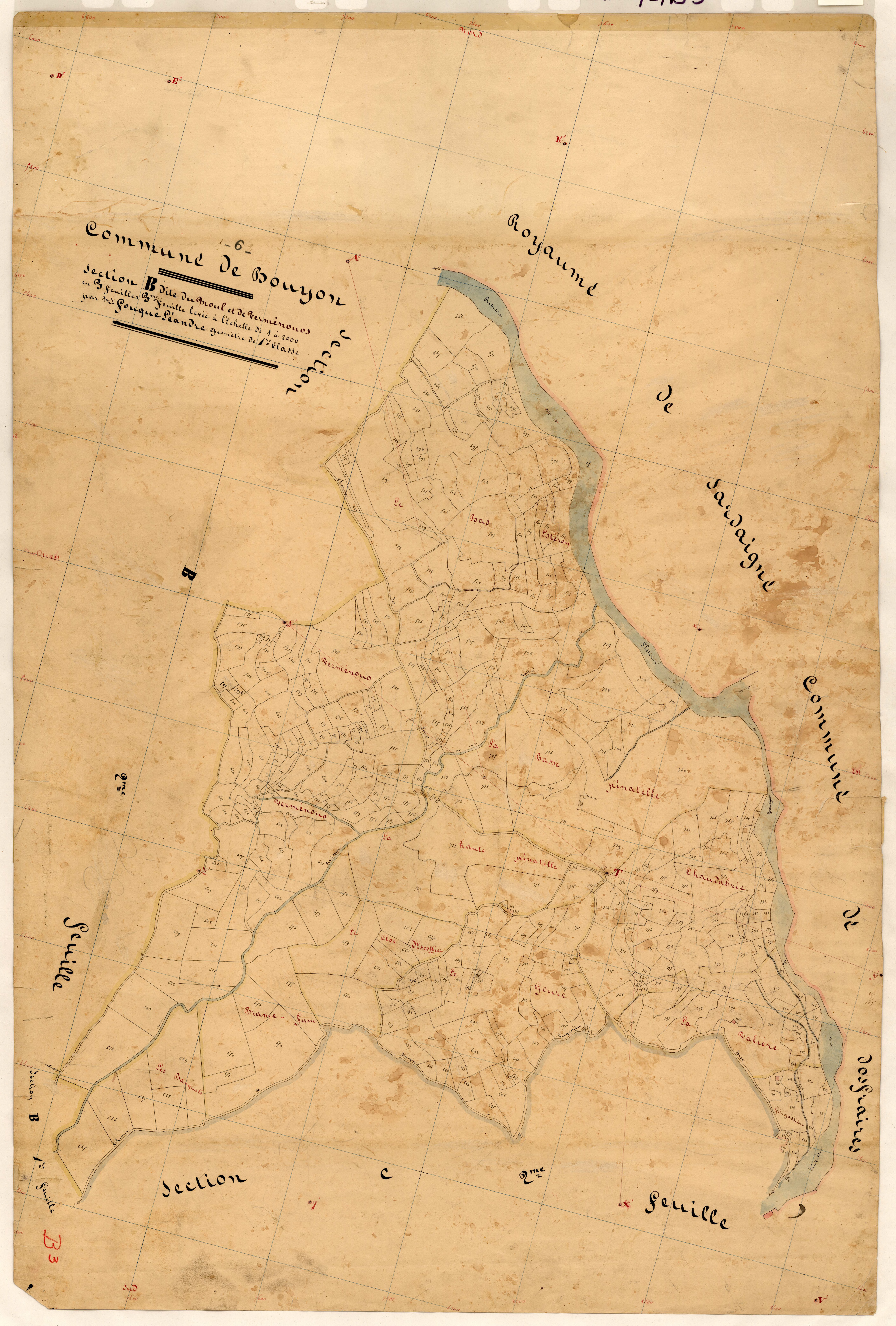 Le Moul et Vermenouos. - Plan de section, B3