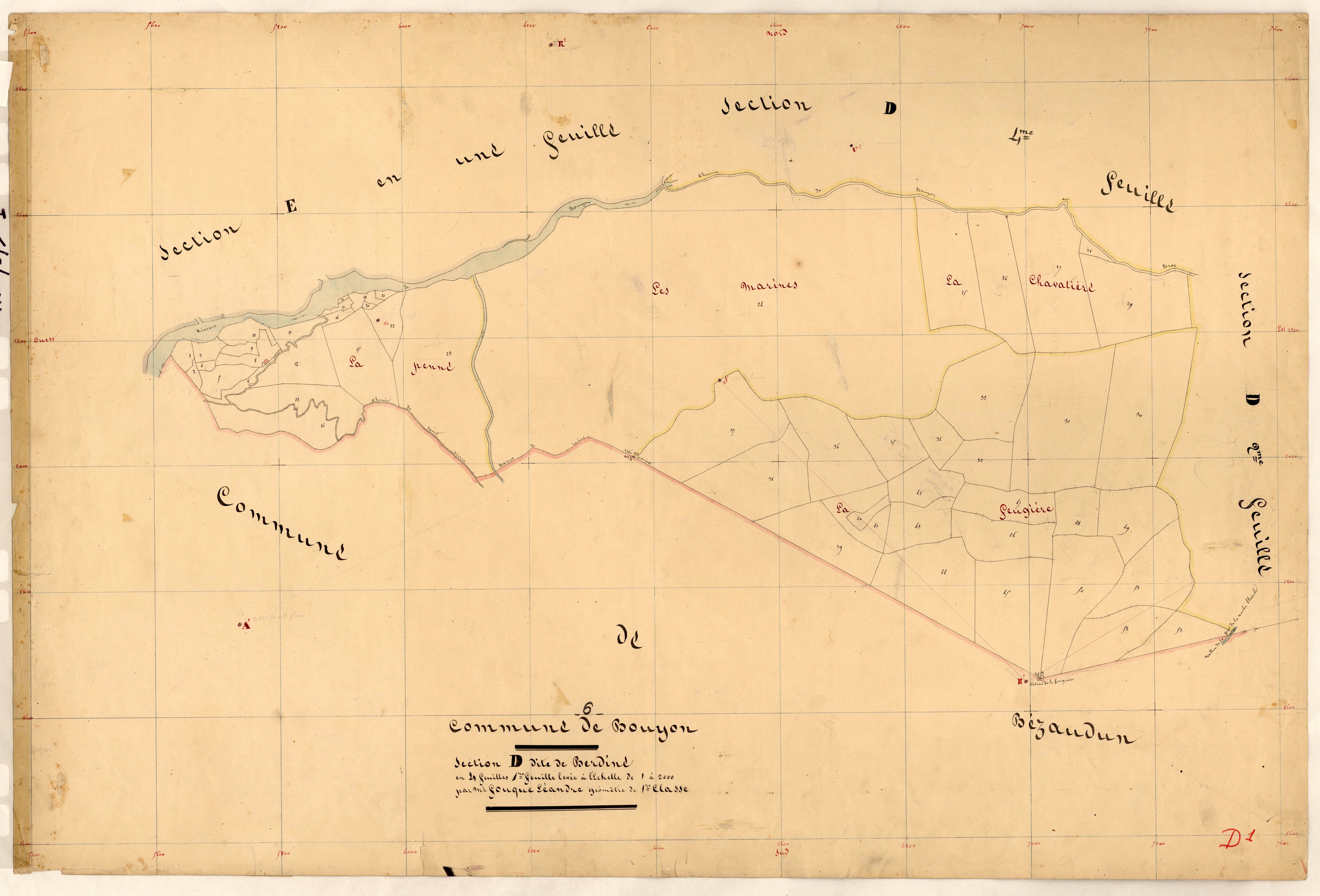 Berdine. - Plan de section, D1