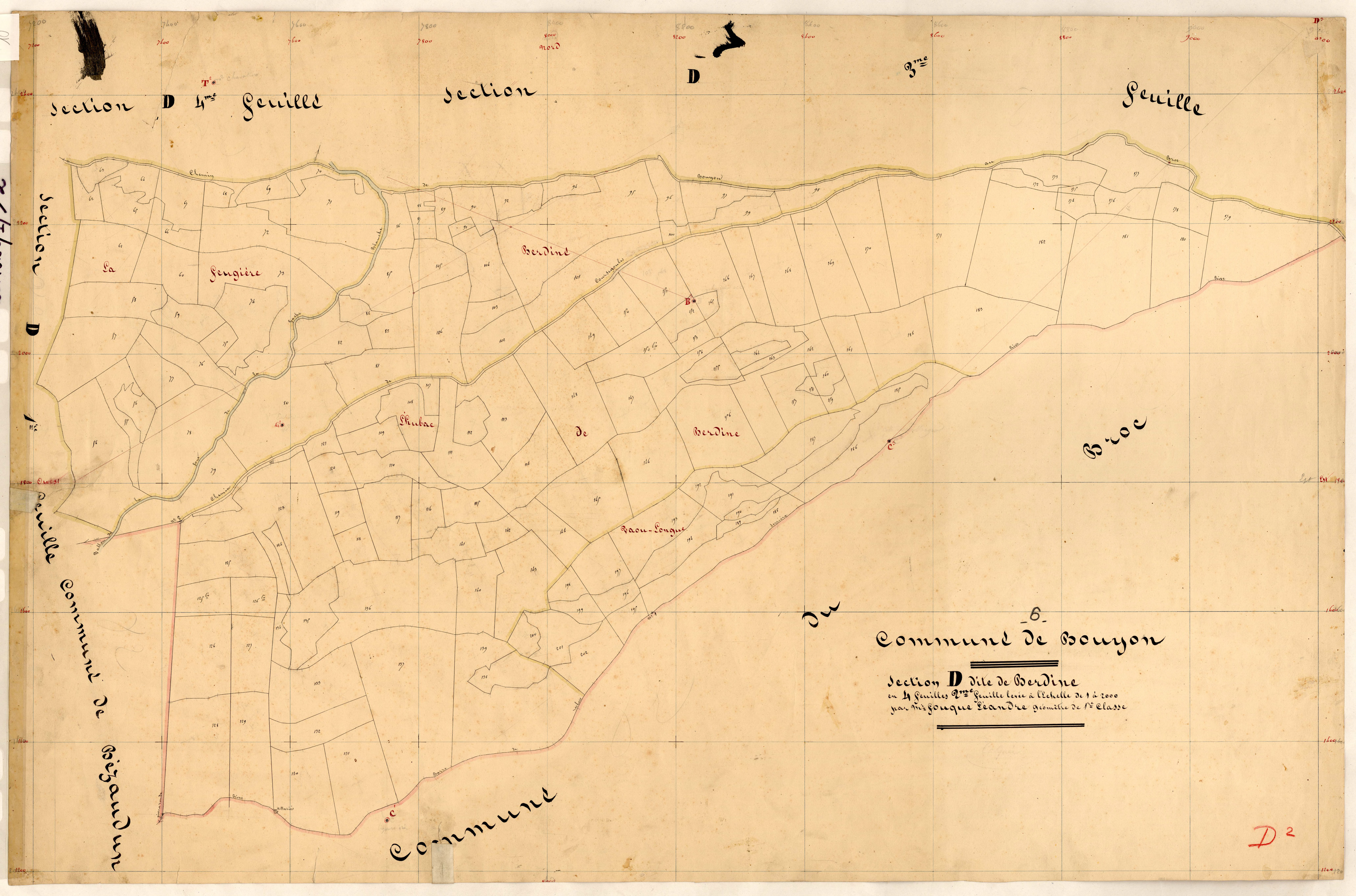 Berdine. - Plan de section, D2