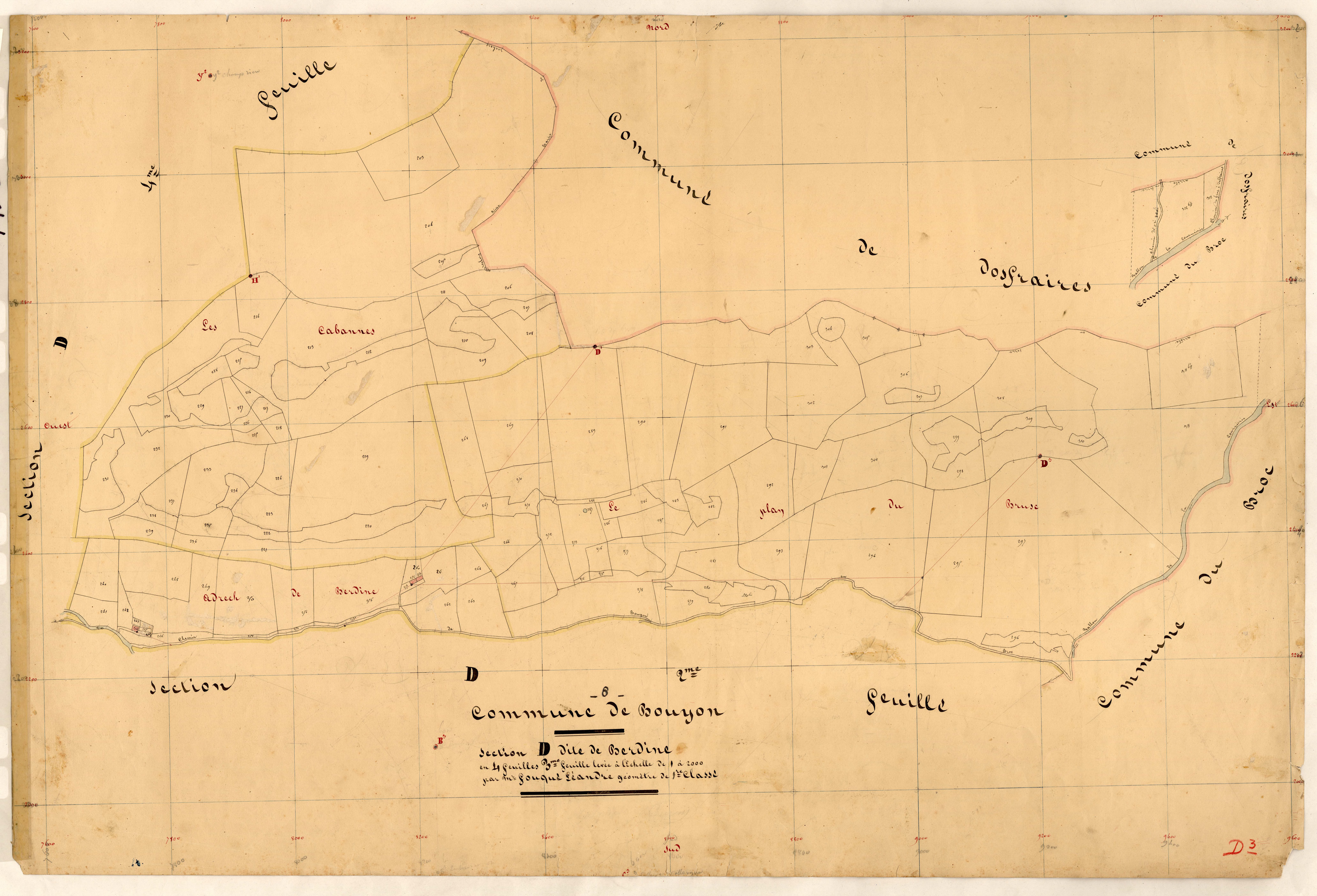 Berdine. - Plan de section, D3