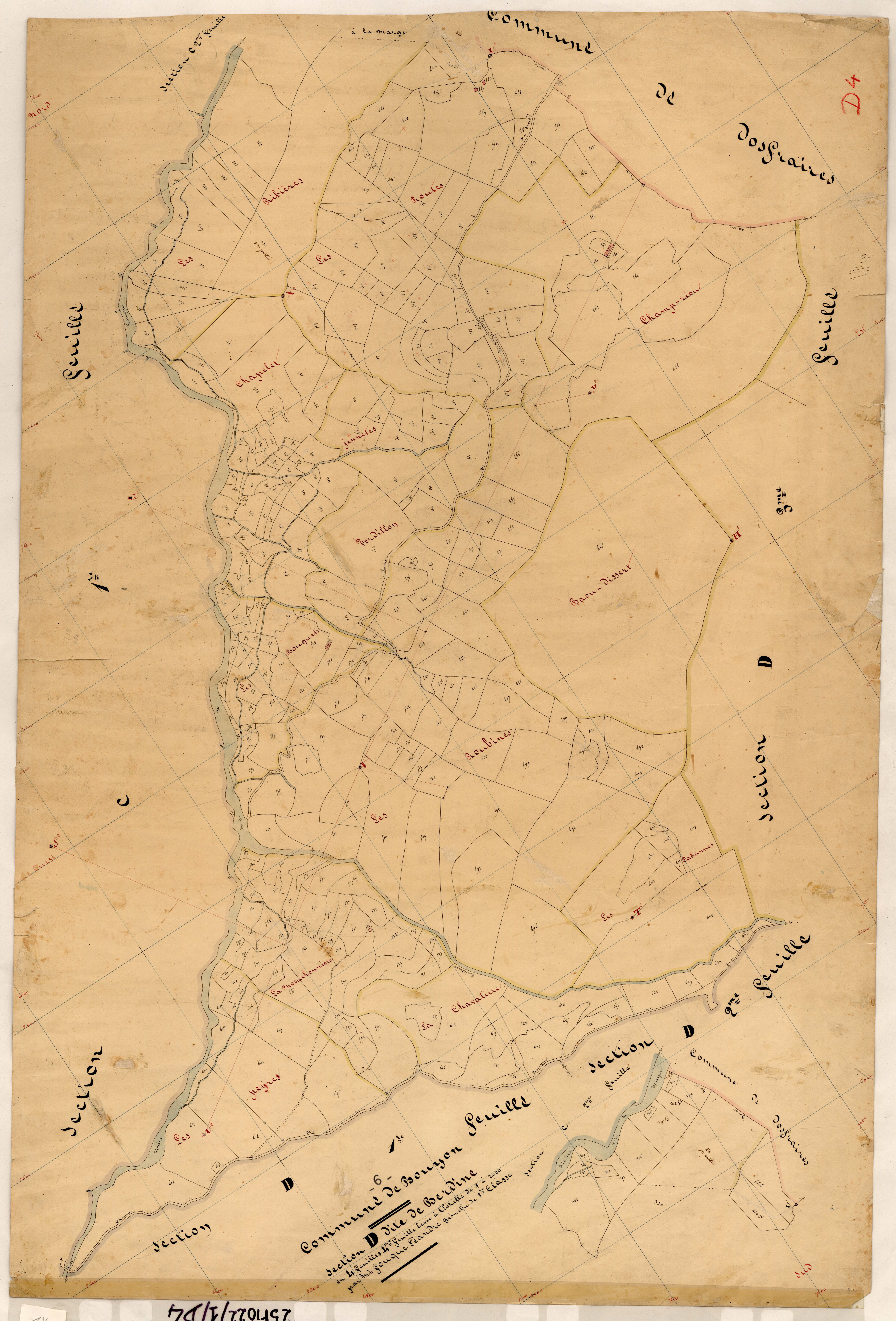 Berdine. - Plan de section, D4