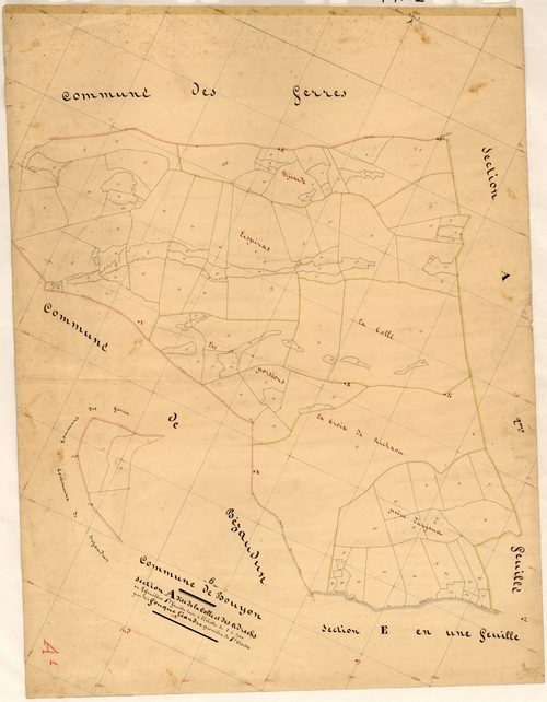 La Colle et les Adrechs. - Plan de section, A1