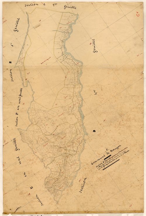 Fougassières et les Couostes. - Plan de section, C1