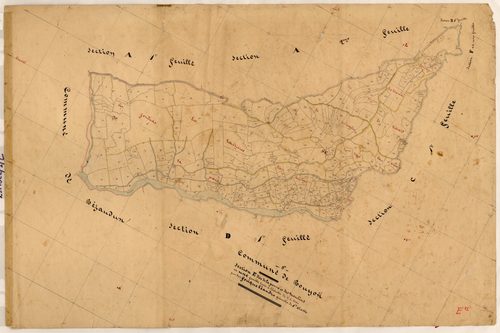 La Penne et les Moulins. - Plan de section, E