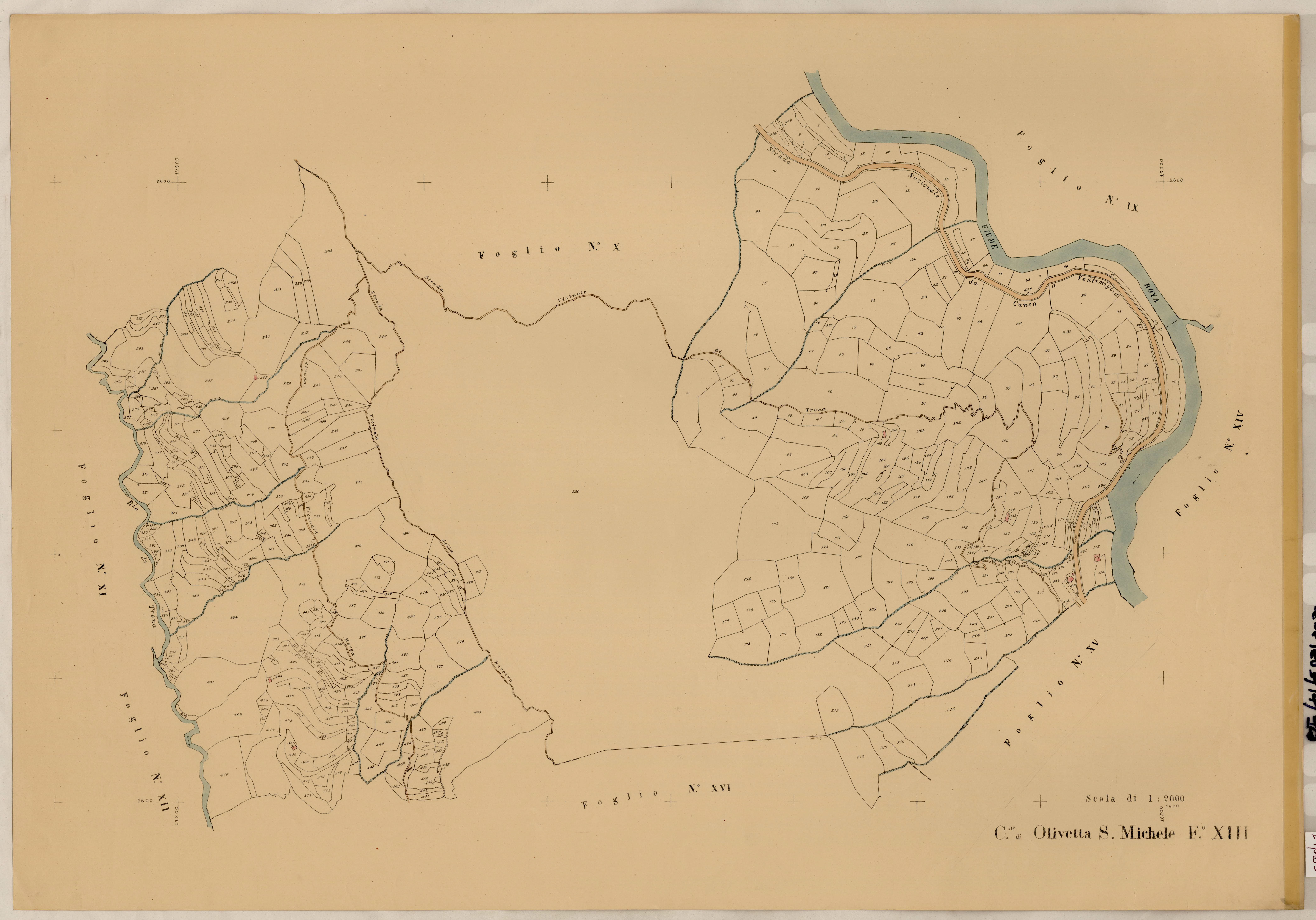 Plan de section, XIII