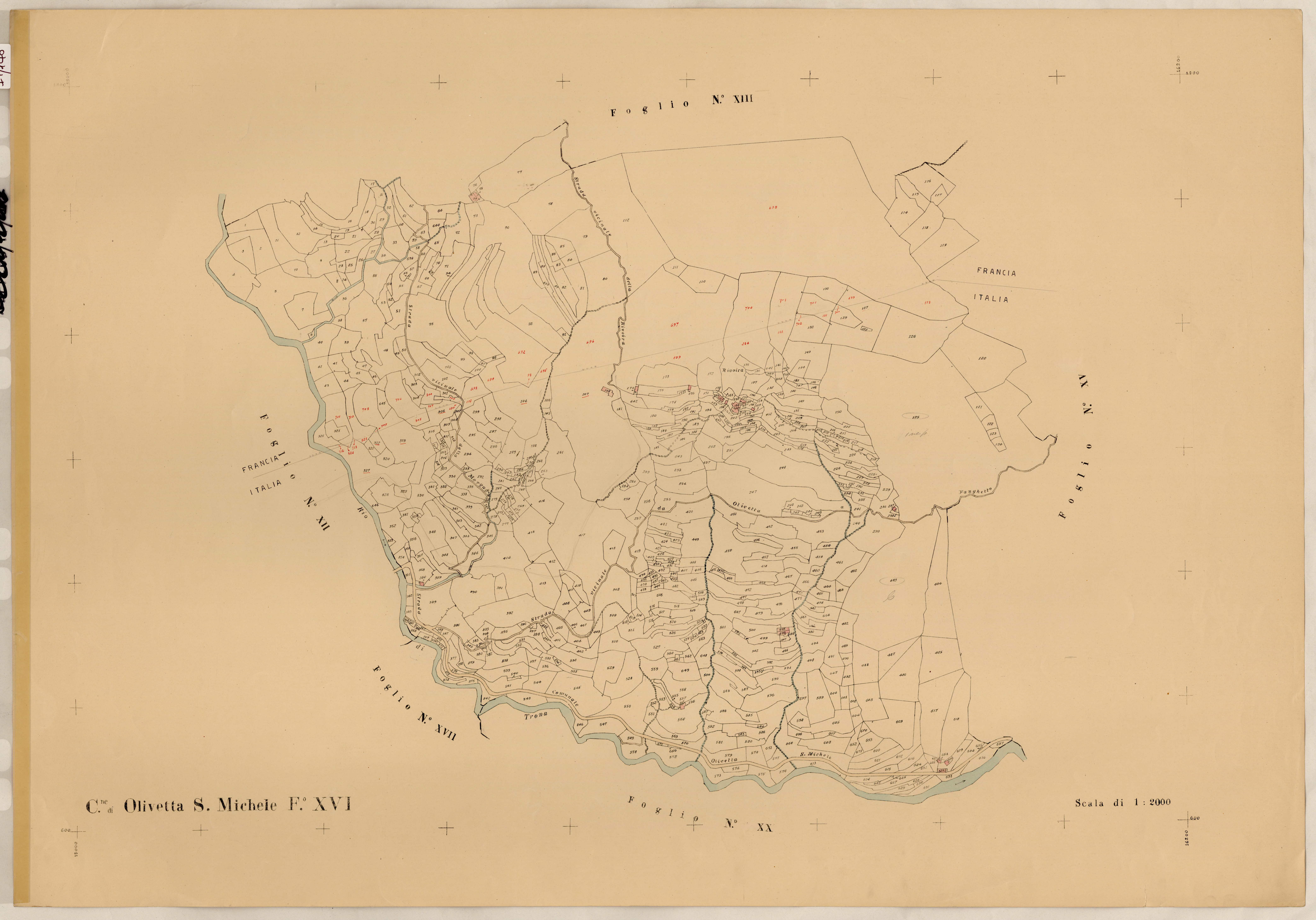 Plan de section, XVI
