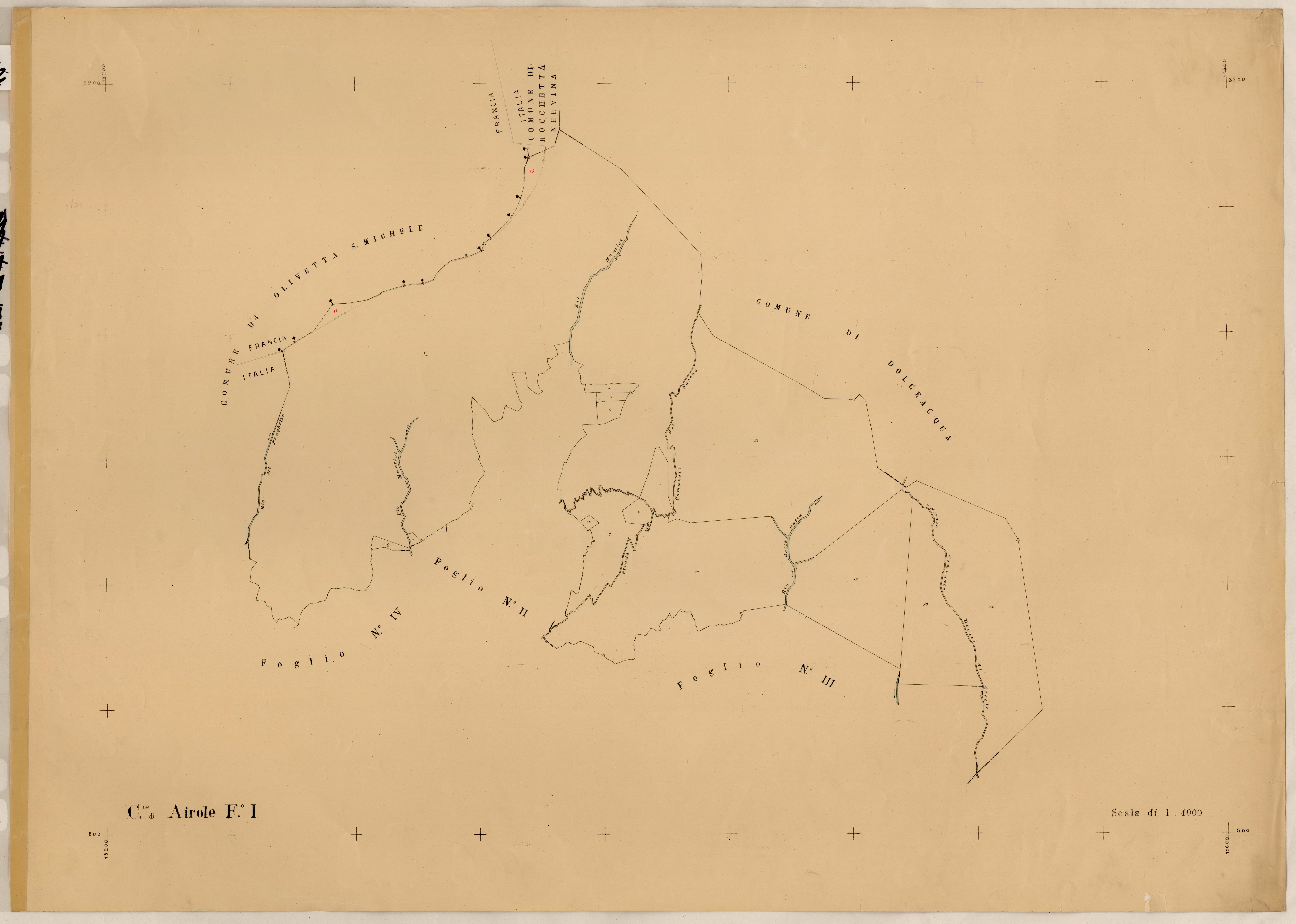 renumérotée VII : origine Airole. - Plan de section, I