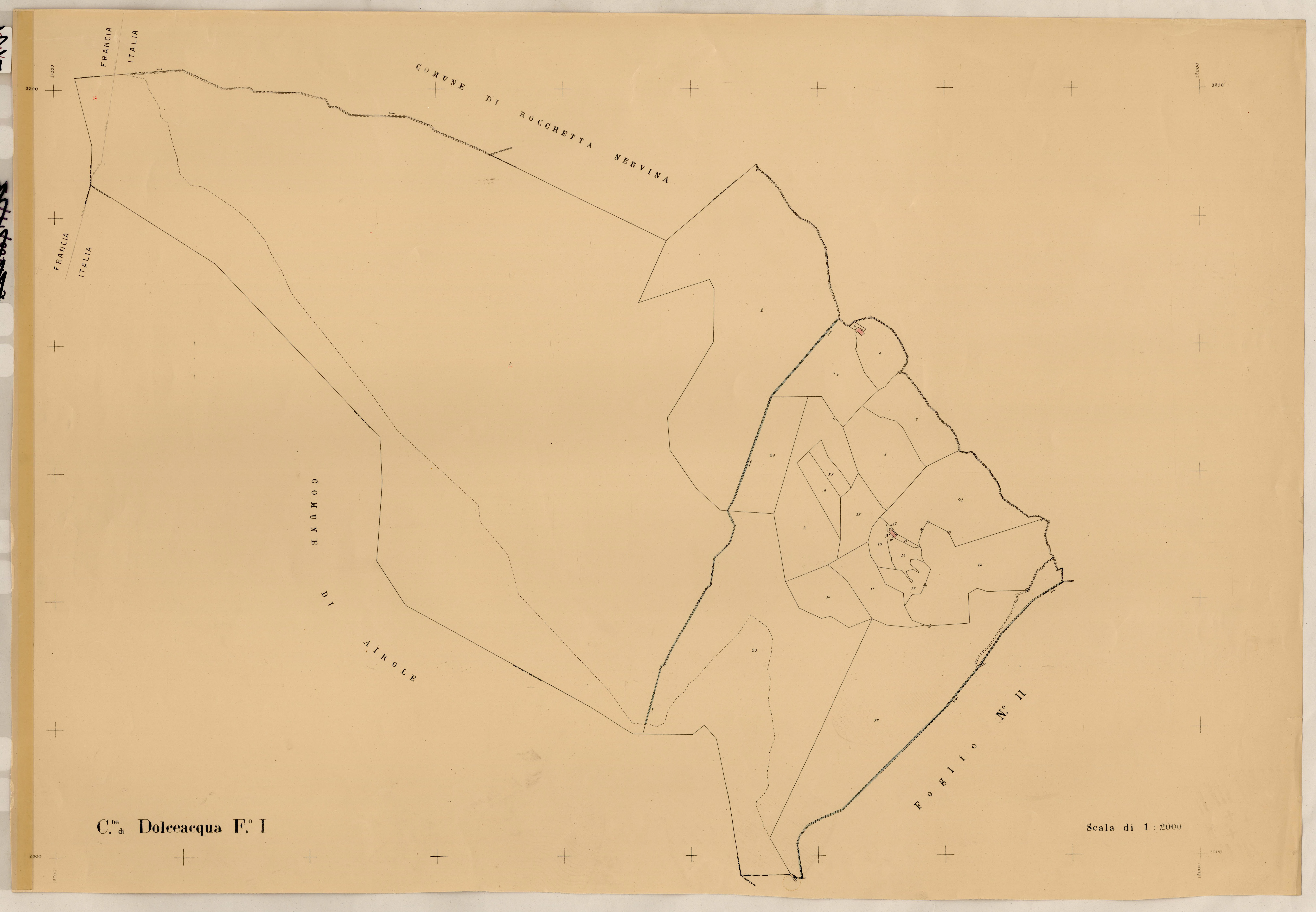 renumérotée VII : origine Dolceacqua. - Plan de section, I