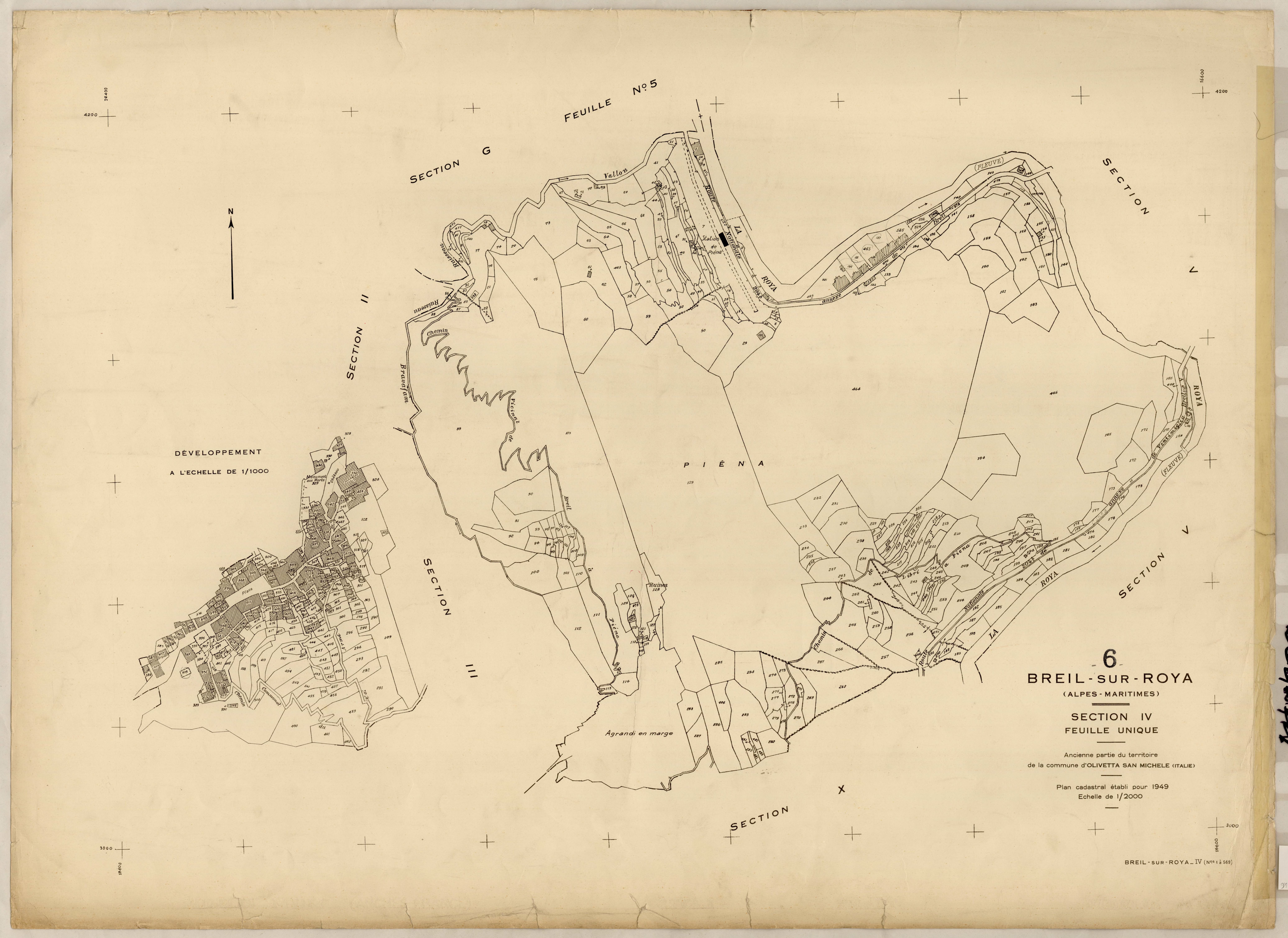 Plan de section, IV