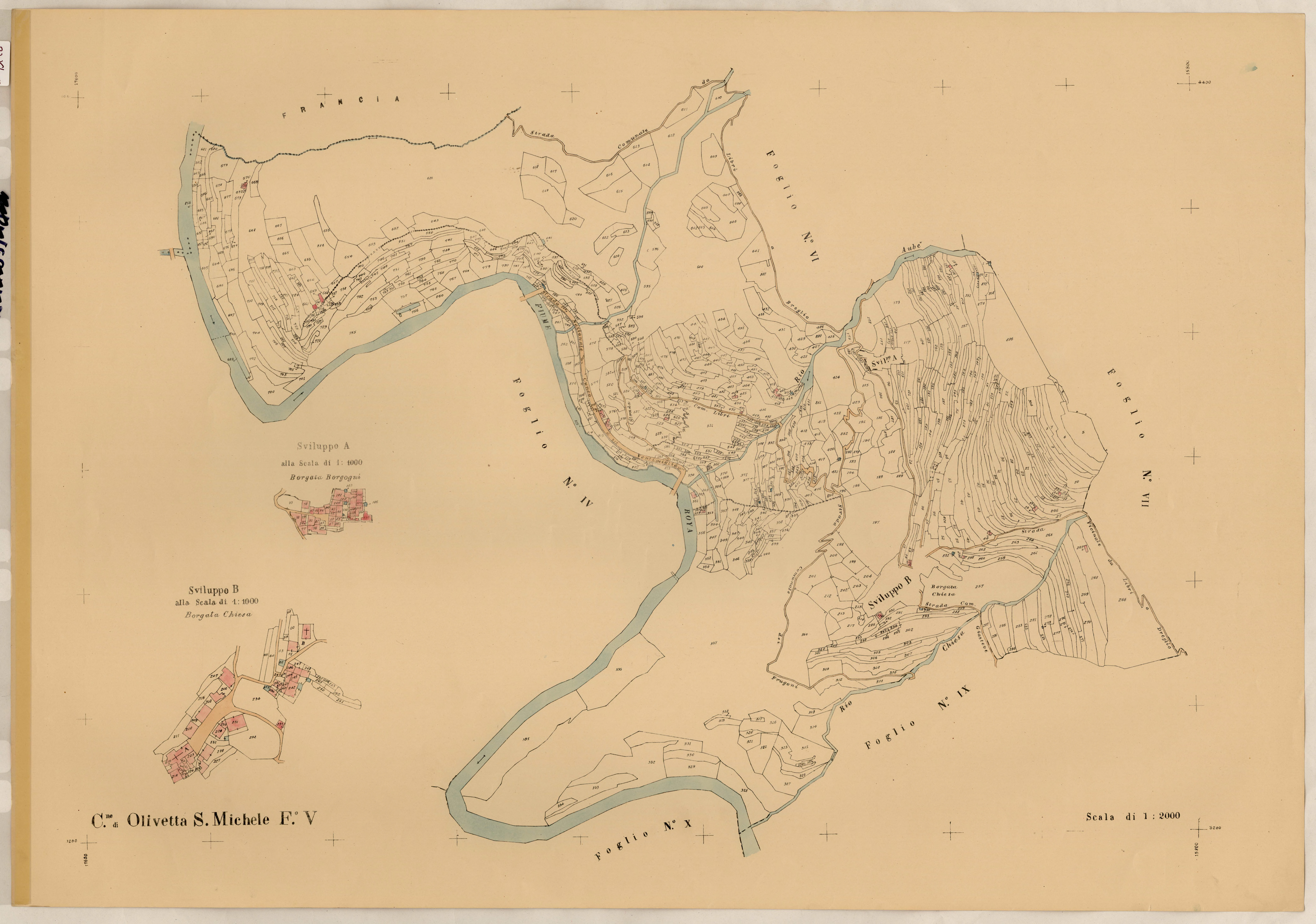 Plan de section, V