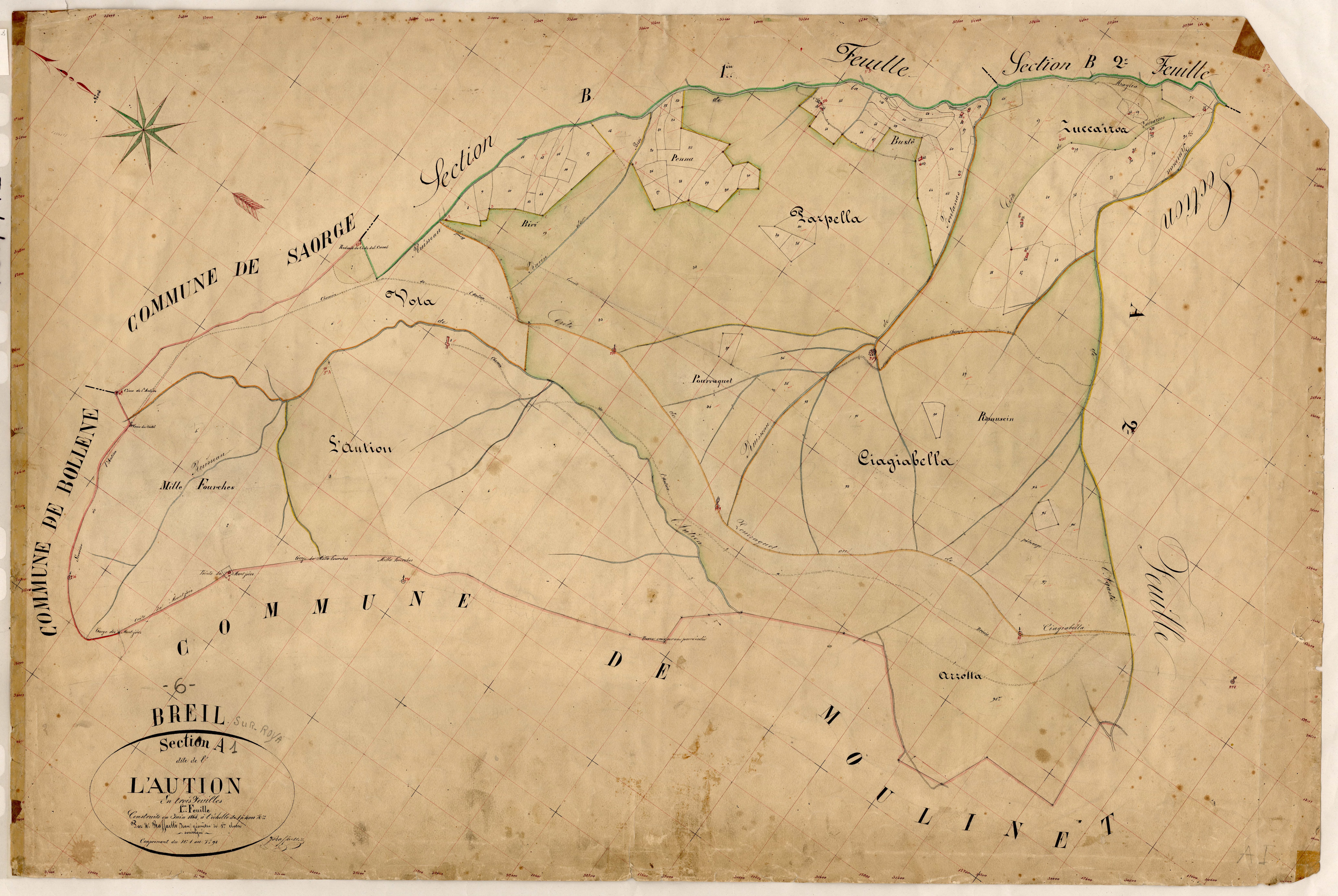 L'Aution. - Plan de section, A1