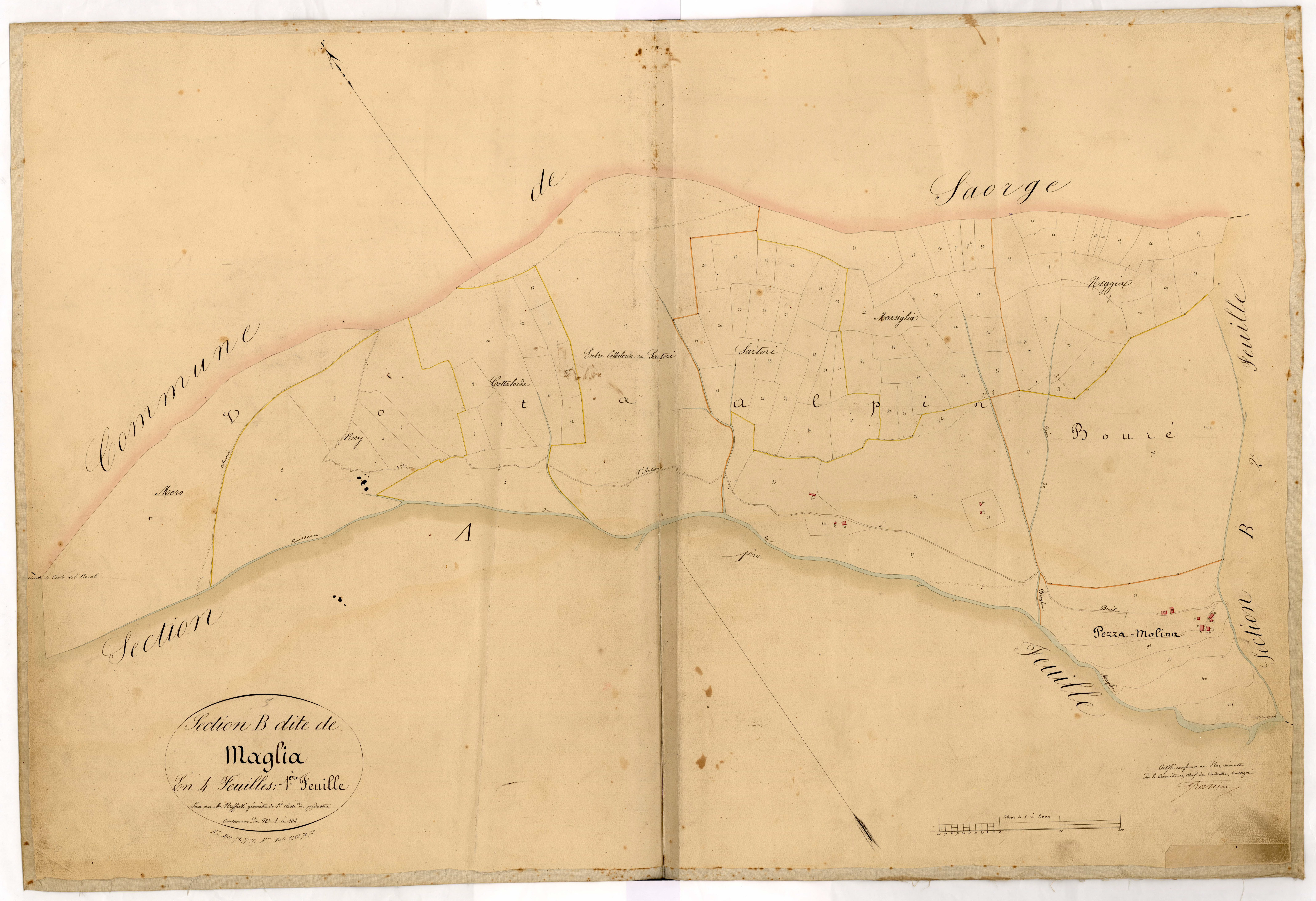 La Maglia. - Plan de section, B1