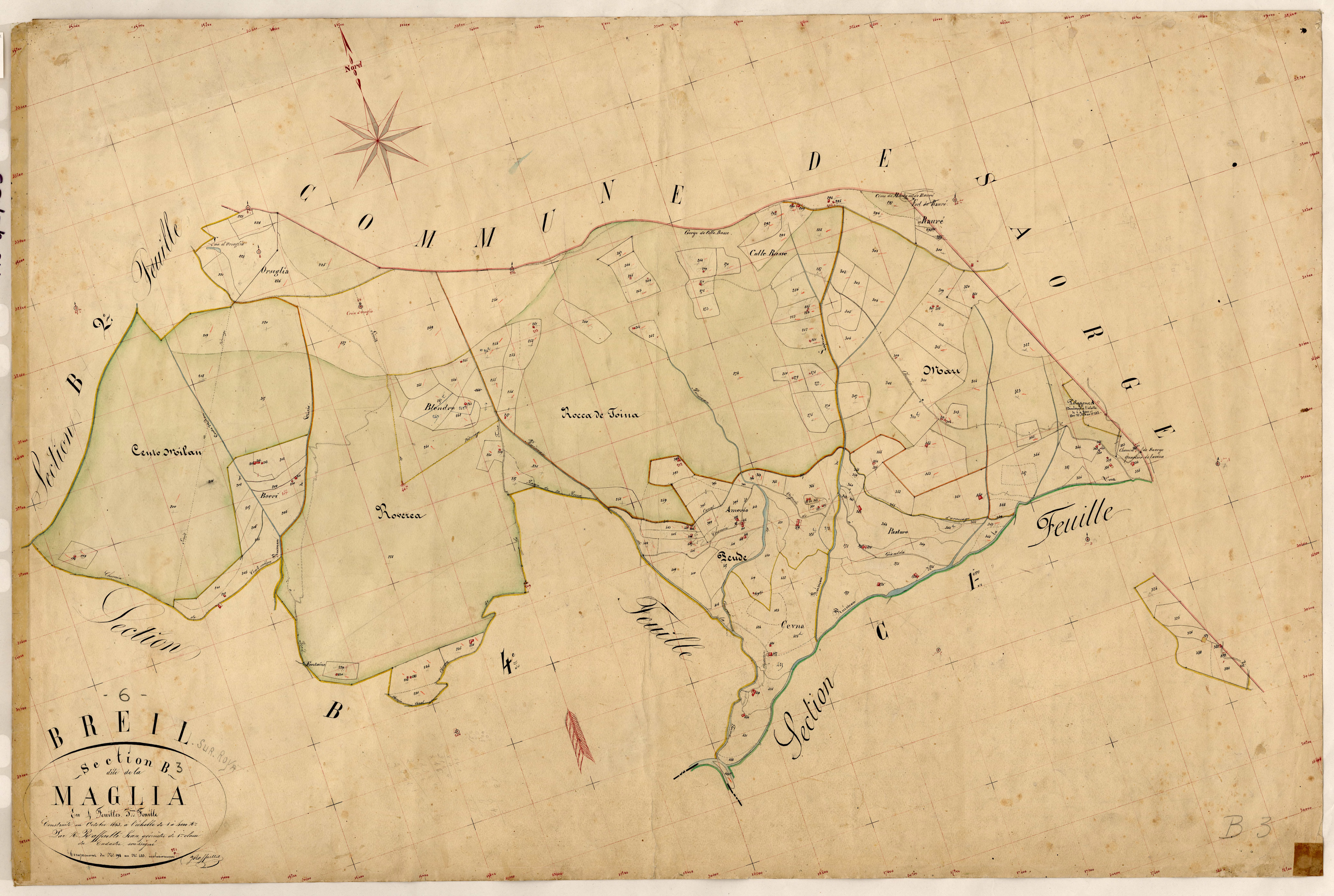 La Maglia. - Plan de section, B3