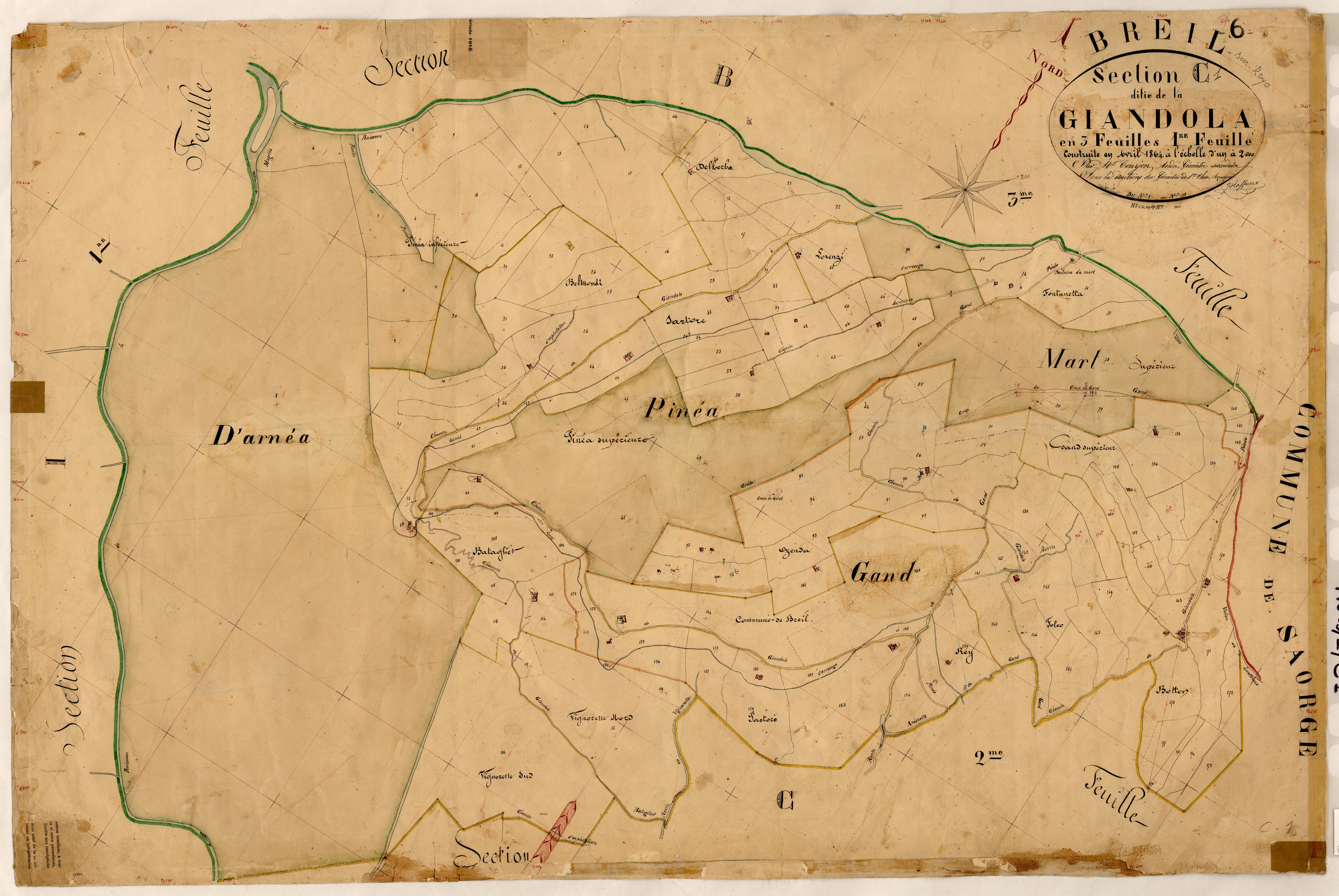 La Giandola. - Plan de section, C1