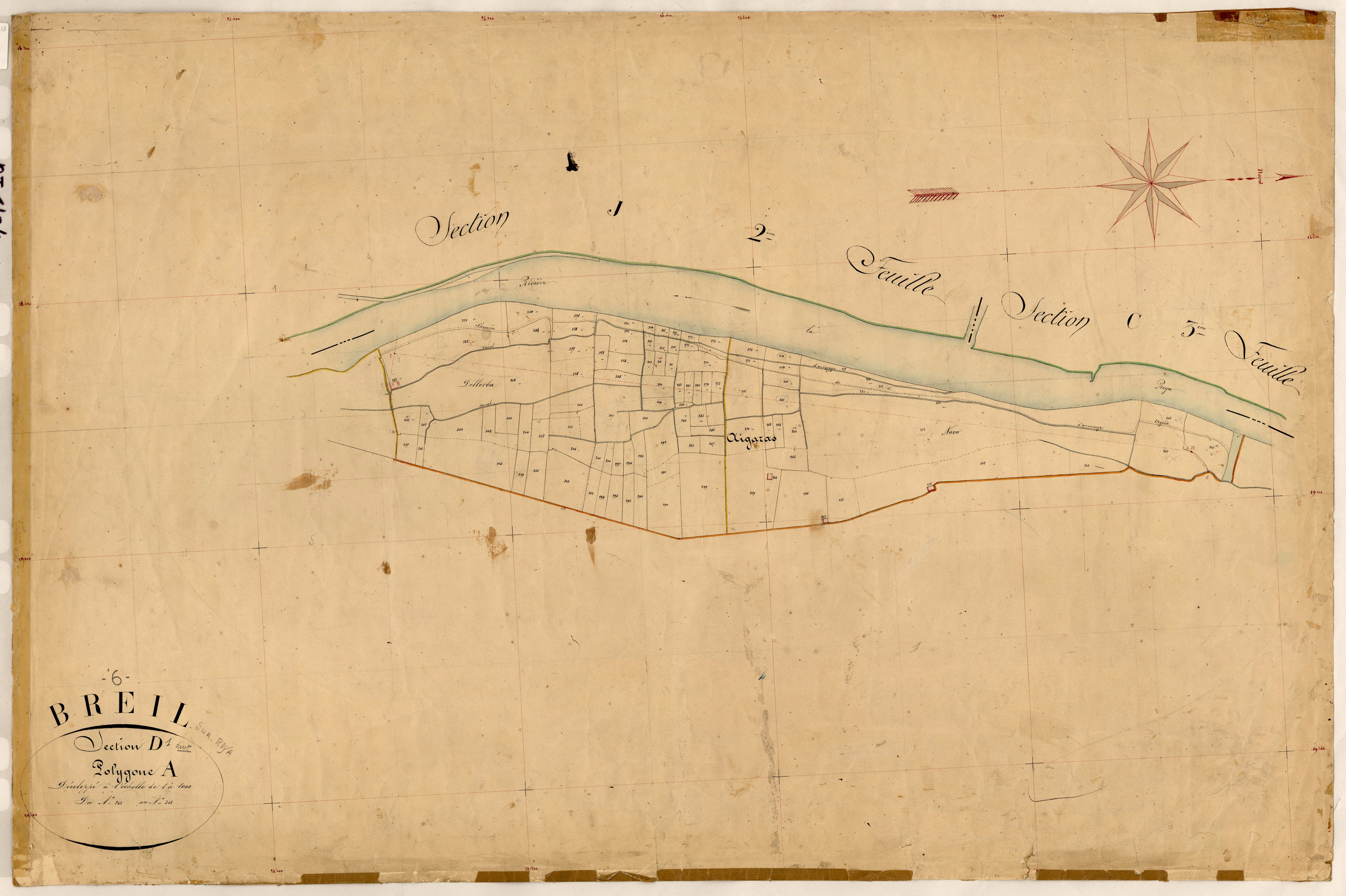 Vessaire (développement). - Plan de section, D1(d)