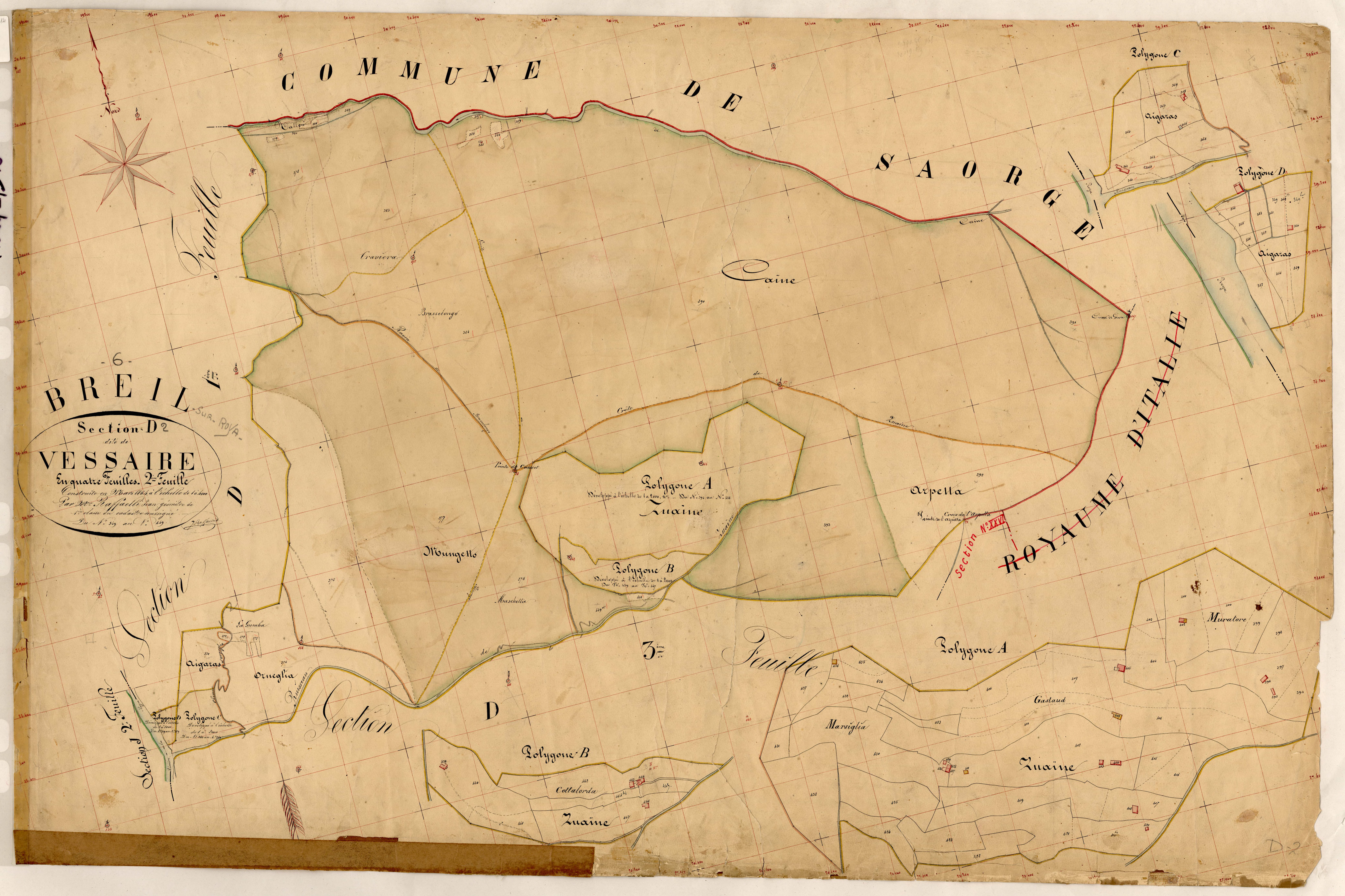 Vessaire. - Plan de section, D2
