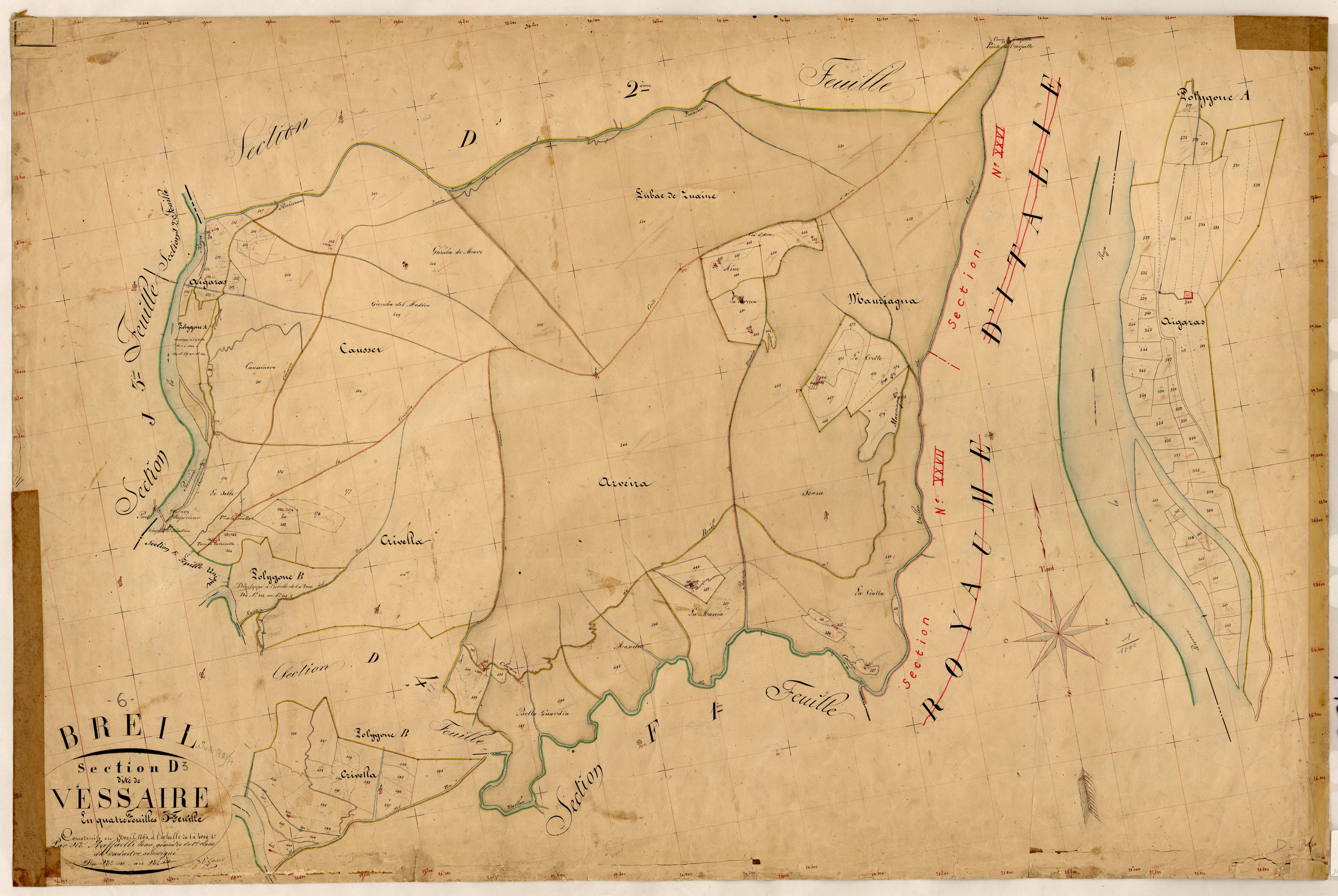 Vessaire. - Plan de section, D3