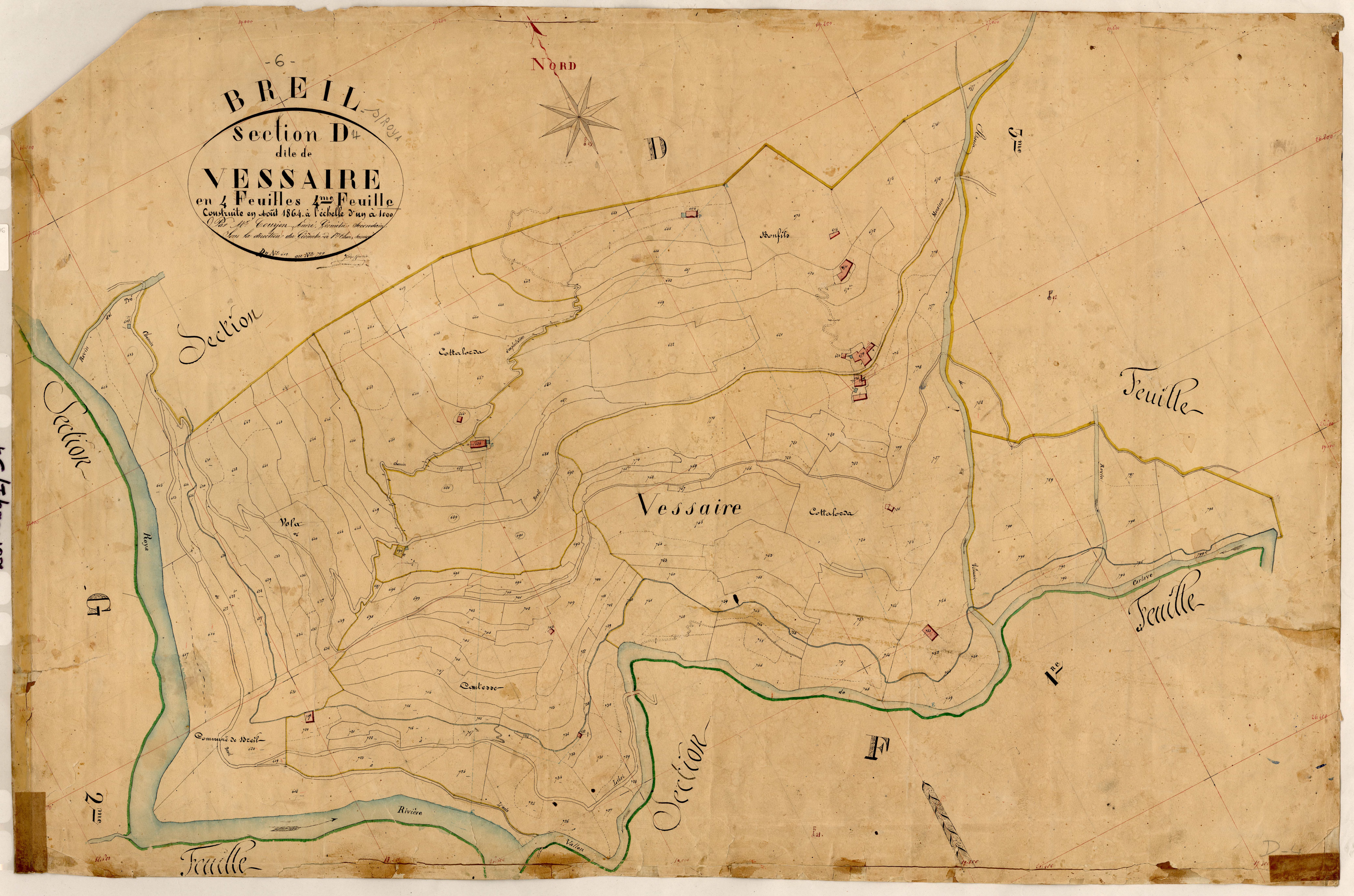 Vessaire. - Plan de section, D4