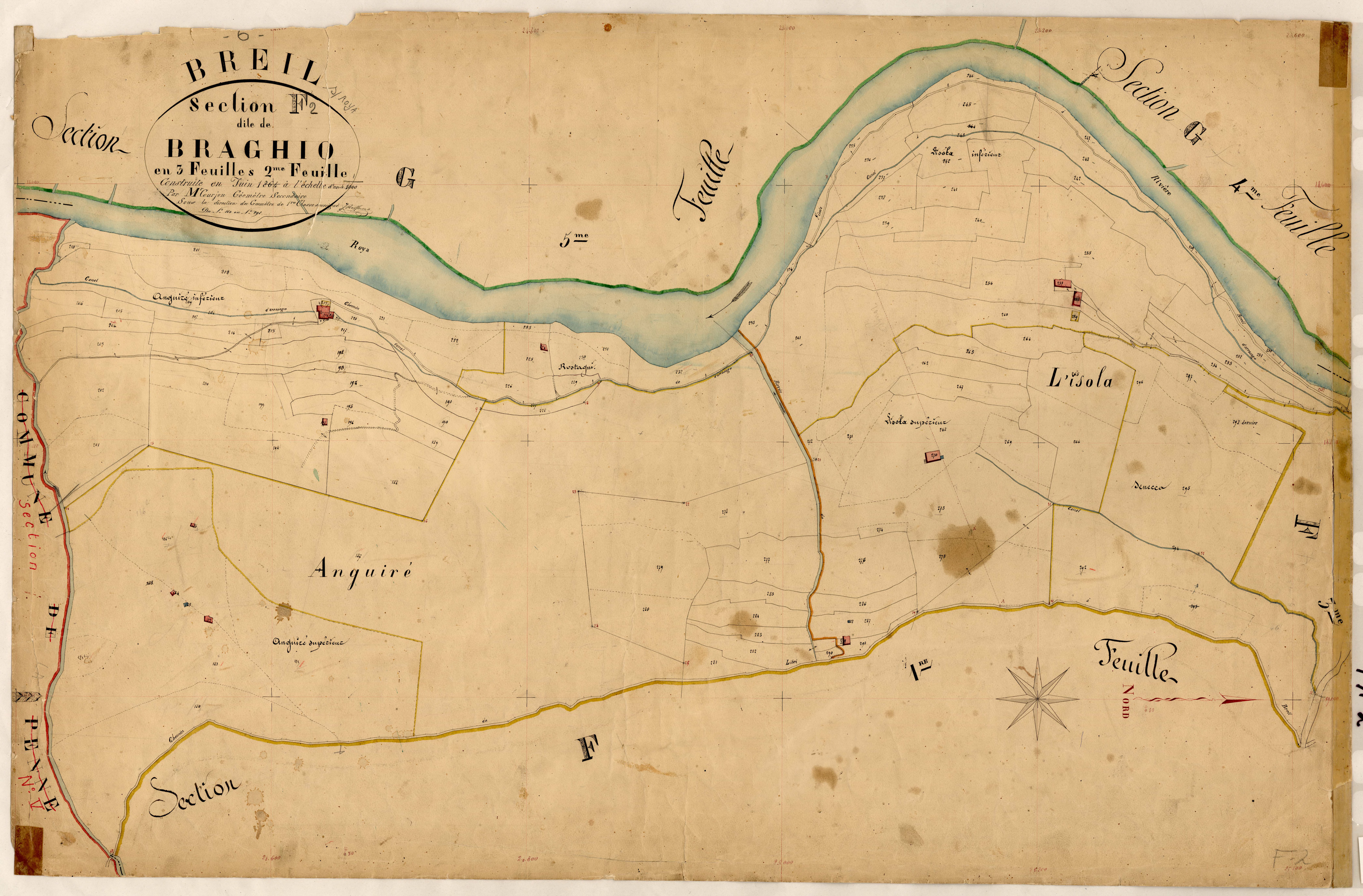 Braghio. - Plan de section, F2
