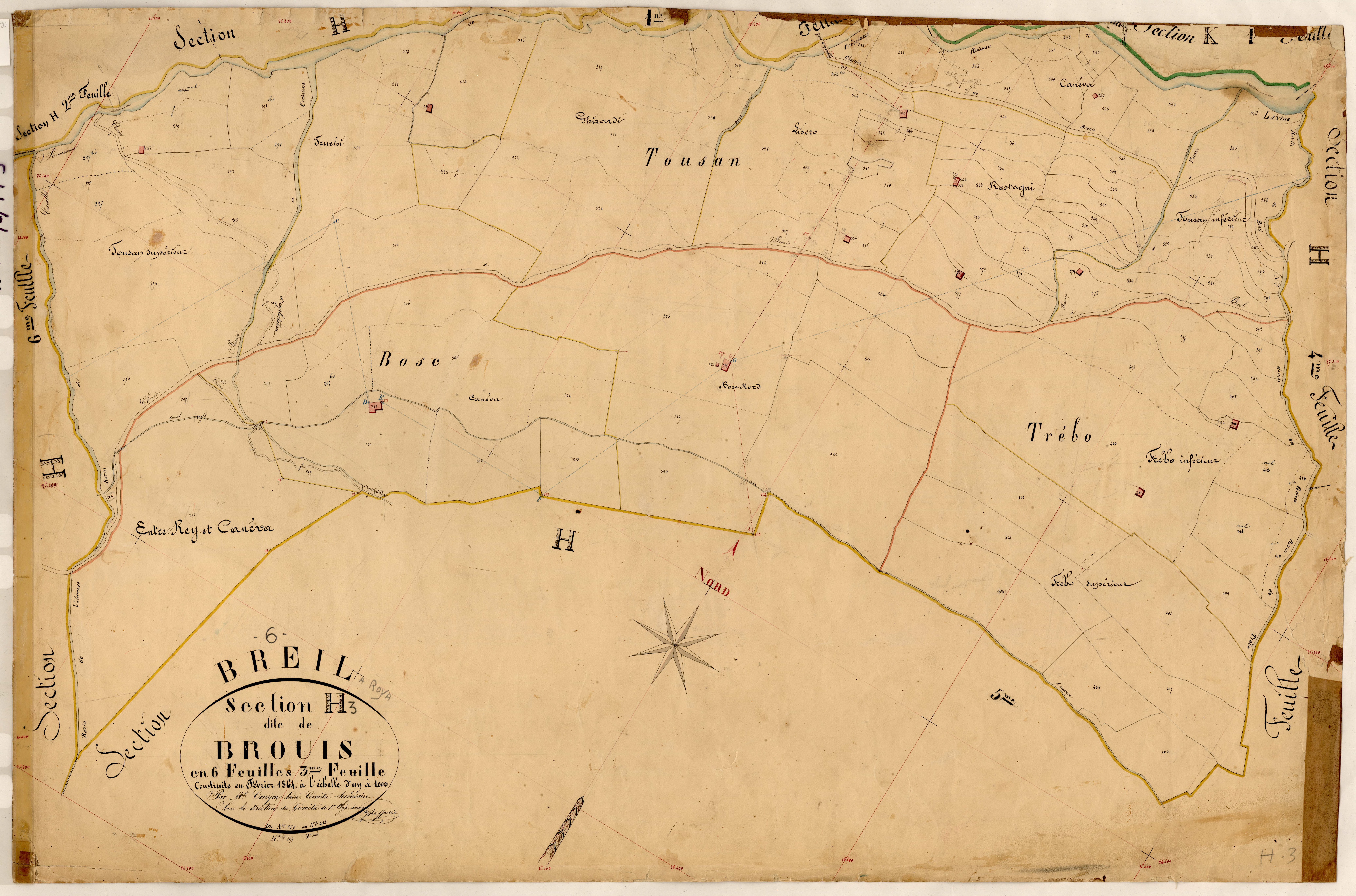 Brouis. - Plan de section, H3