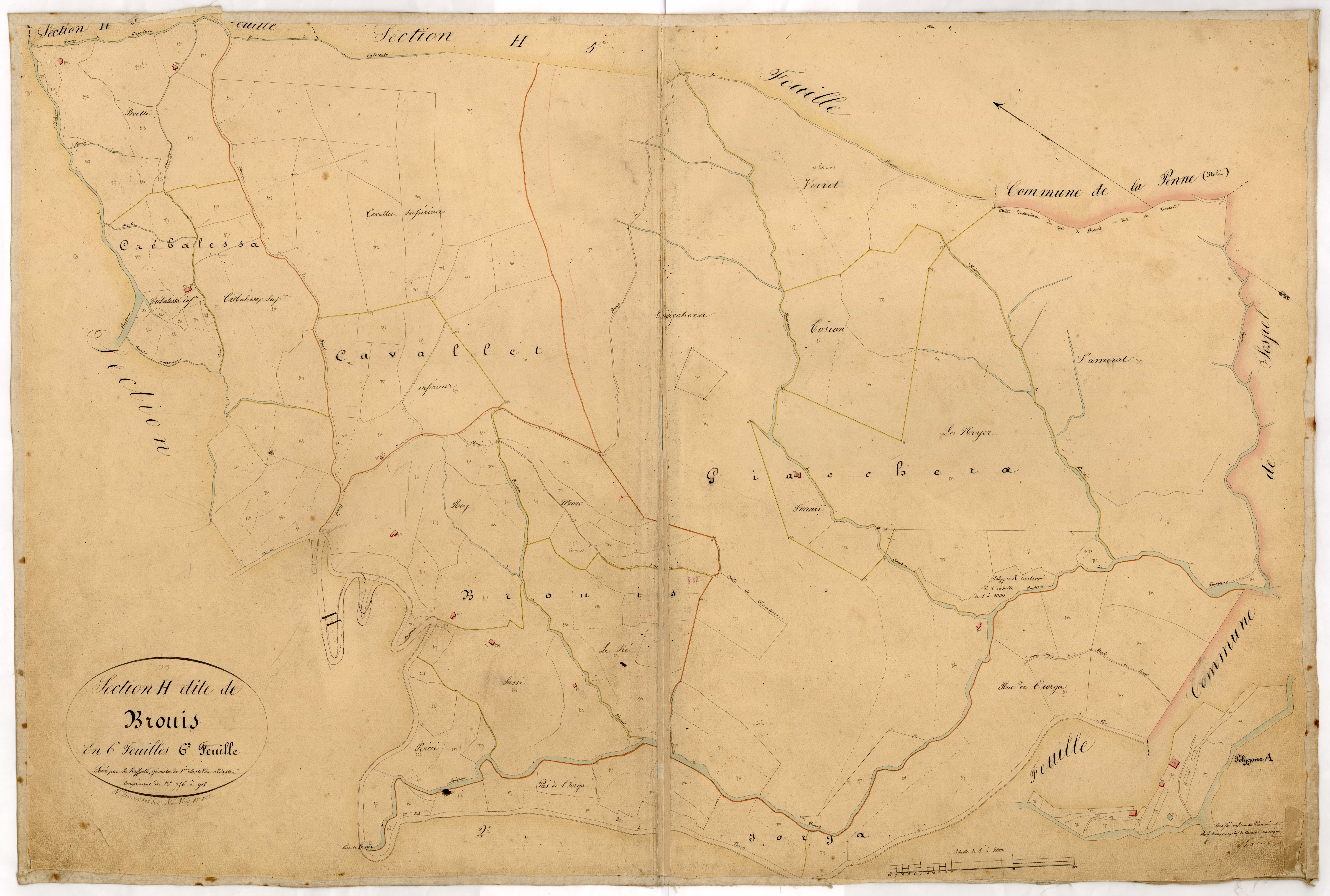 Brouis. - Plan de section, H6