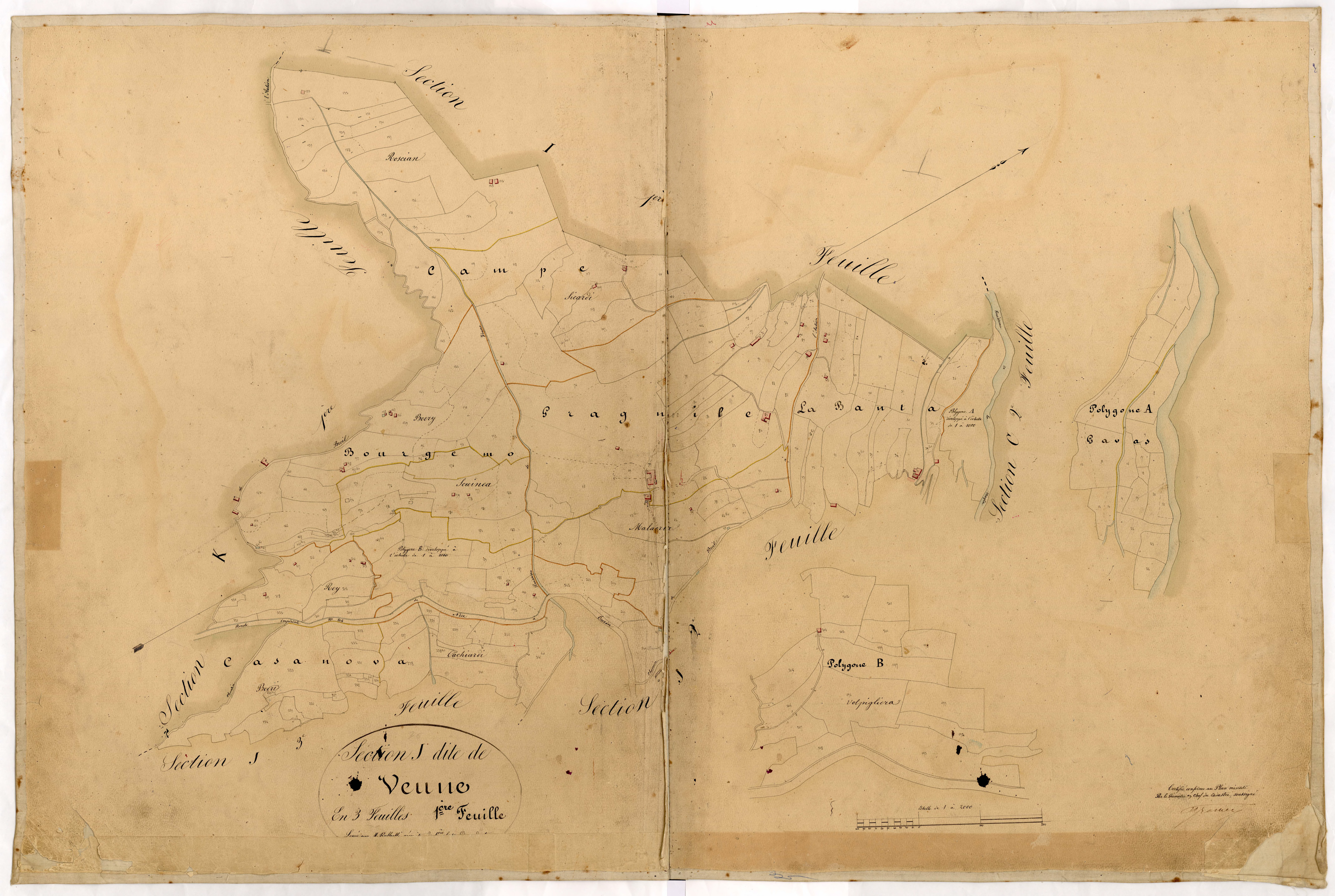 Veune. - Plan de section, J1