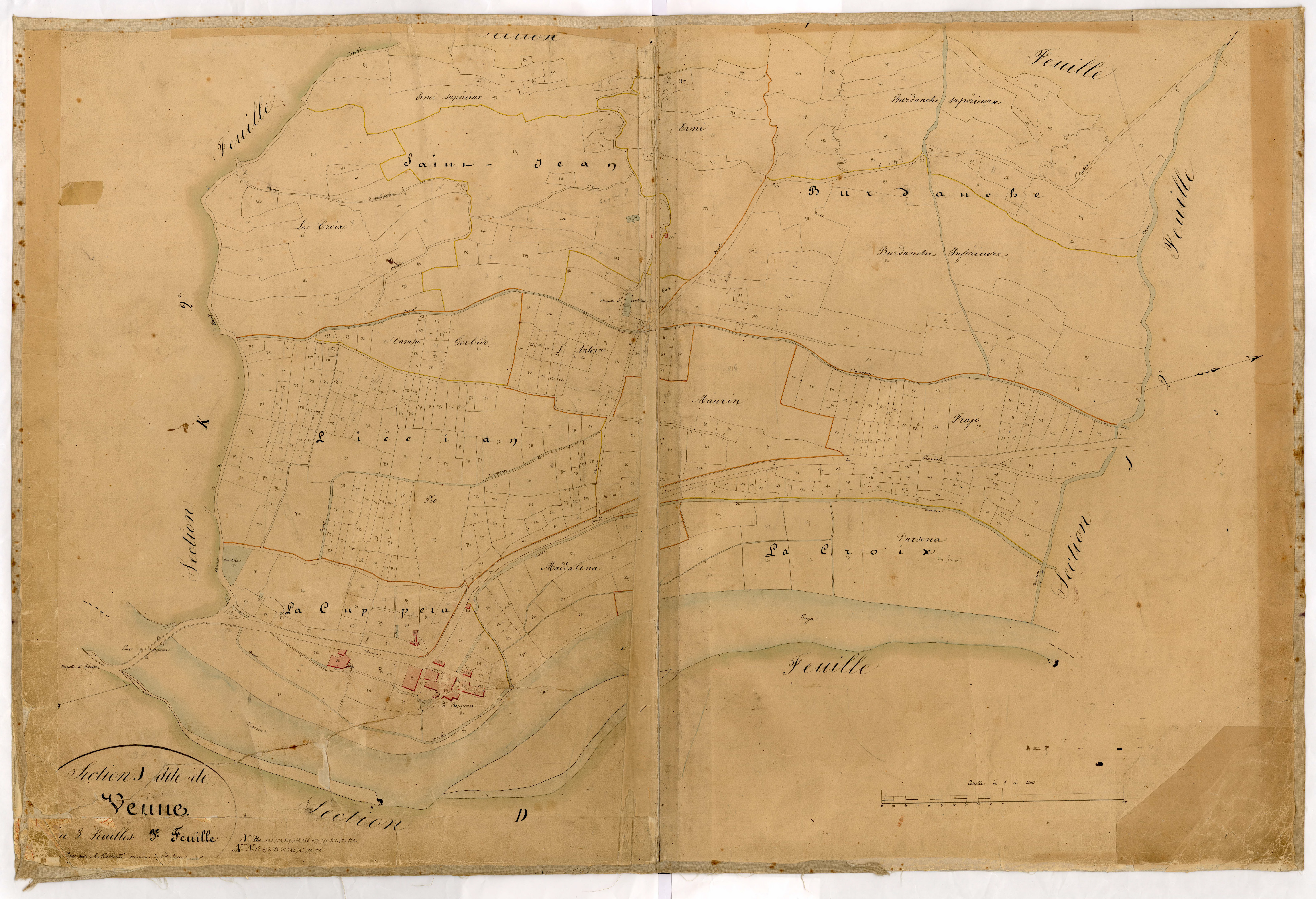 Veune. - Plan de section, J3