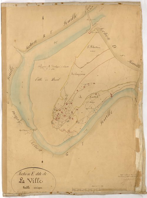 La Ville. - Plan de section, E